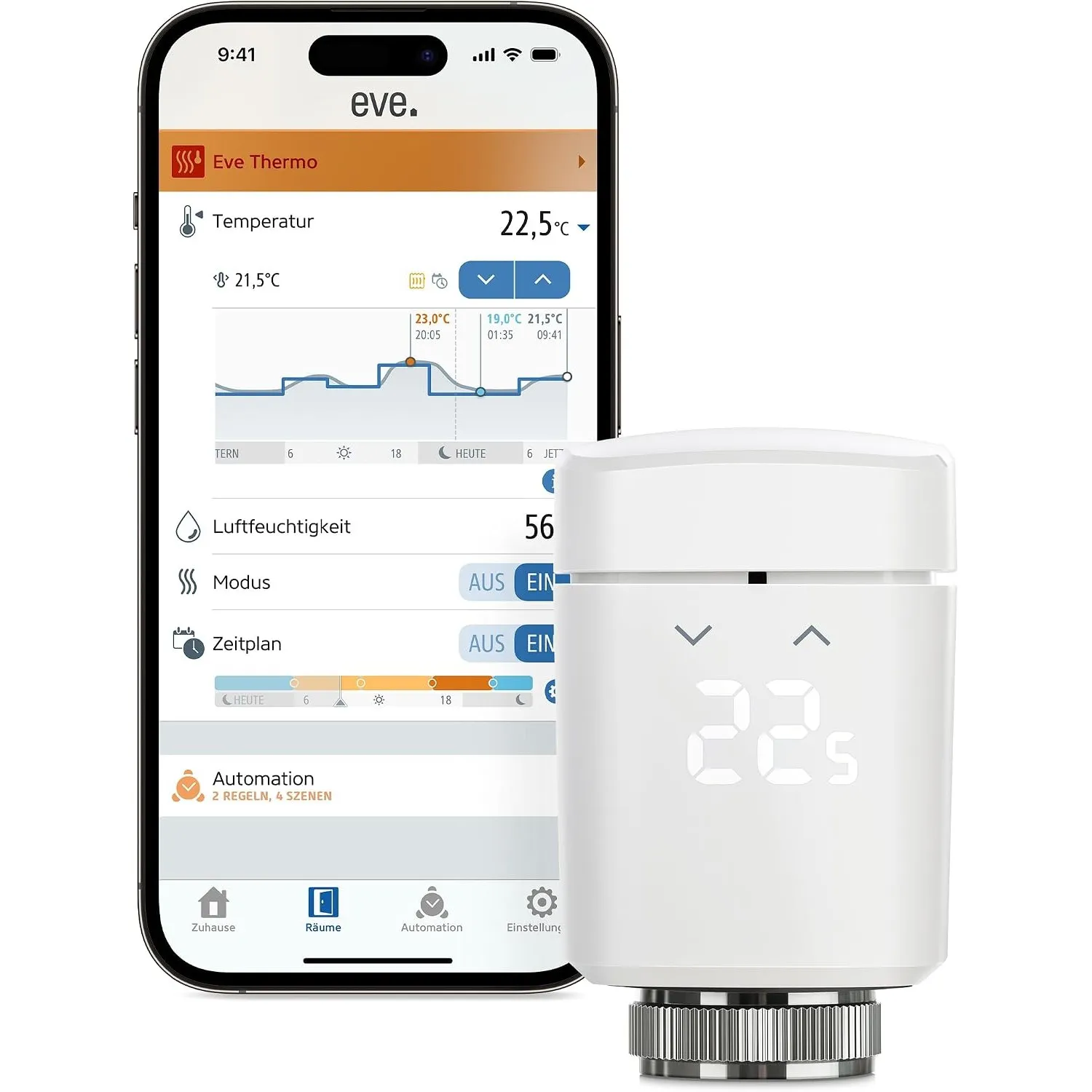 Eve Thermo (Matter, 4. Gen.): Smartes Heizkörperthermostat
