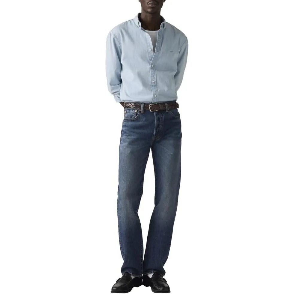 Levi's Herren Jeanshose 501 Original mit Knopfleiste, Straight Fit