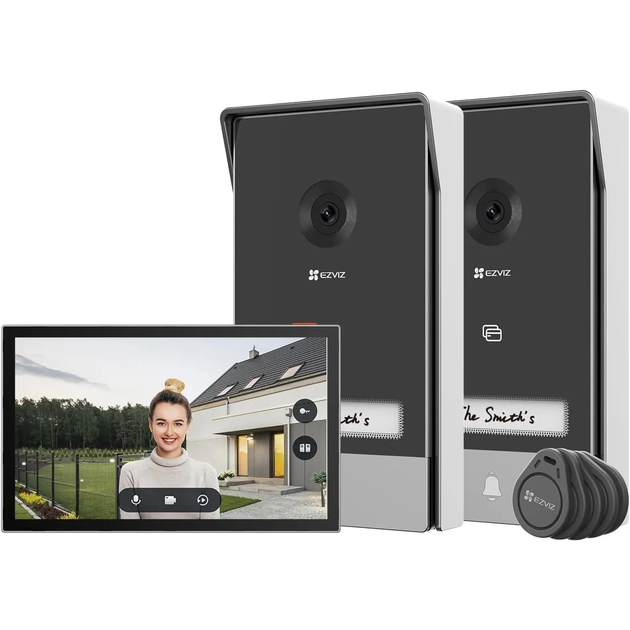 EZVIZ HP7 2K Video Türsprechanlage mit 7" Touchscreen für 2 Eingänge