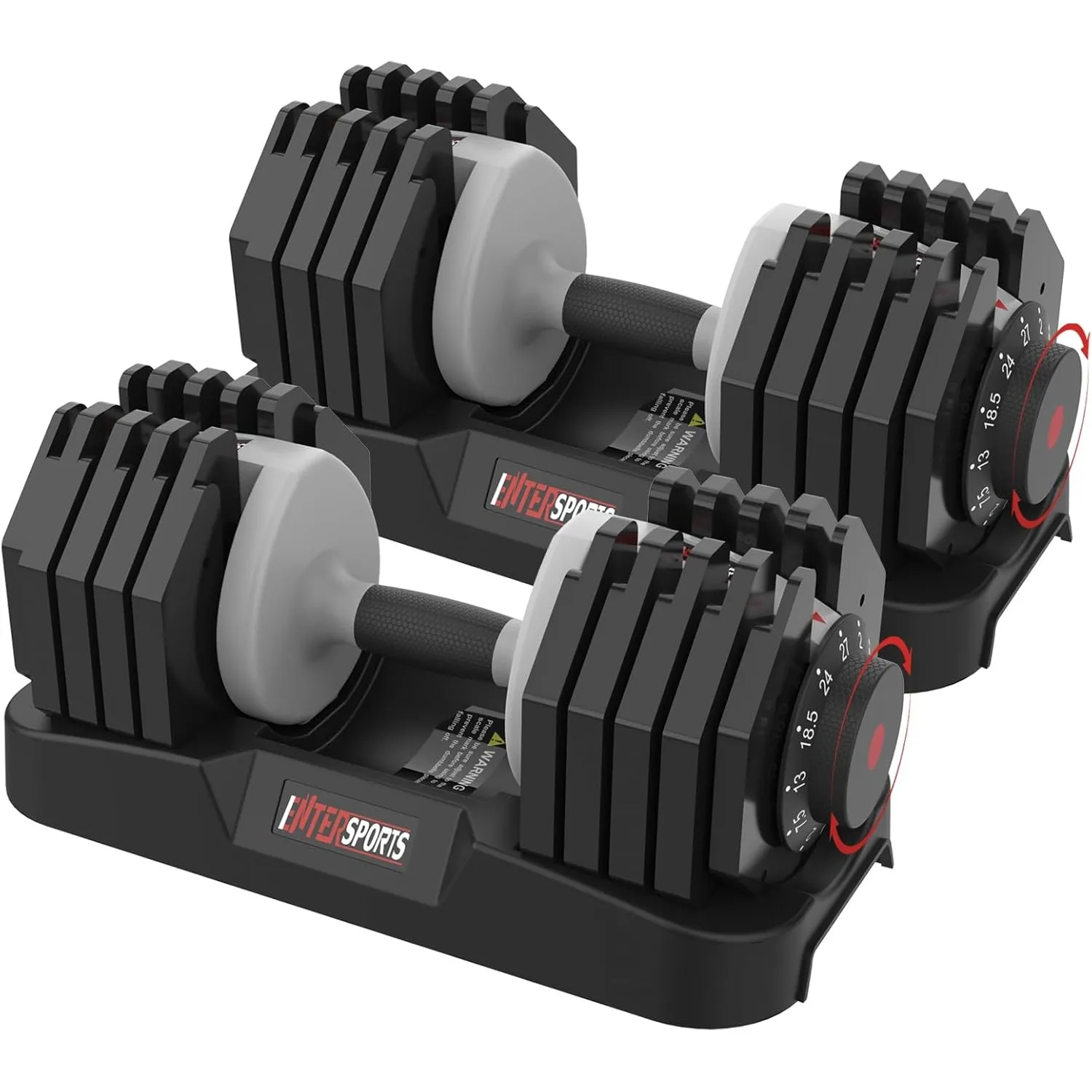 EnterSports 10kg/12kg/18kg/20kg/27kg/40kg Verstellbare Hanteln Einstellbare Platzsparende Hantel, Hanteln mit rutschfes…