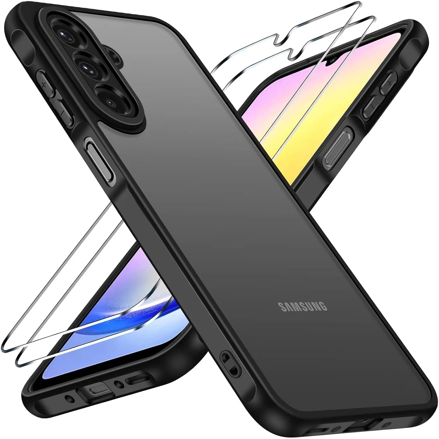 iVoler Hülle für Samsung Galaxy A26 5G mit 2 Stück Panzer Schutz Glas, [Militärstandard] Stoßfest [Kameraschutz] Handyh…