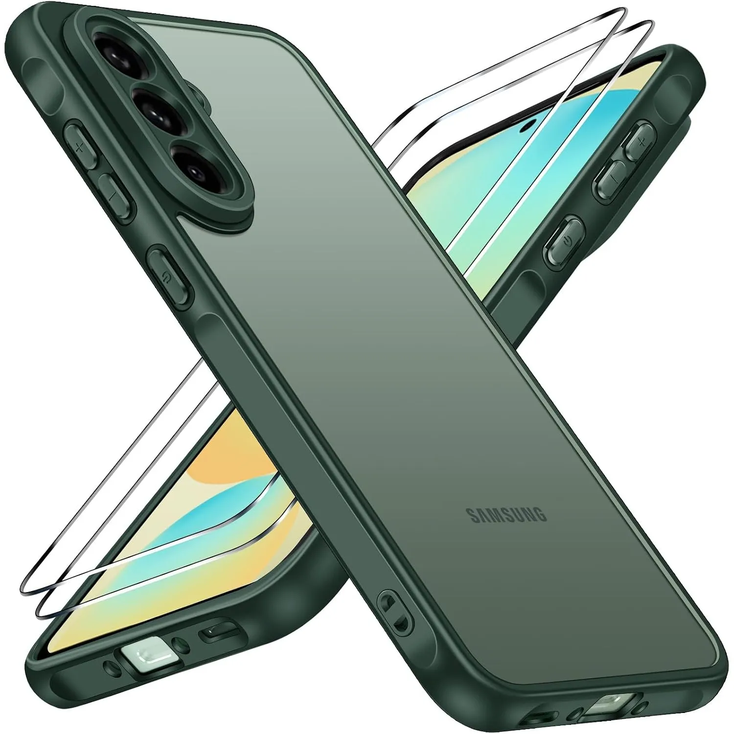 ivoler Hülle für Samsung Galaxy A56 5G mit 2 Stück Panzer Schutz Glas, [Militärstandard] Stoßfest [Kameraschutz] Handyh…