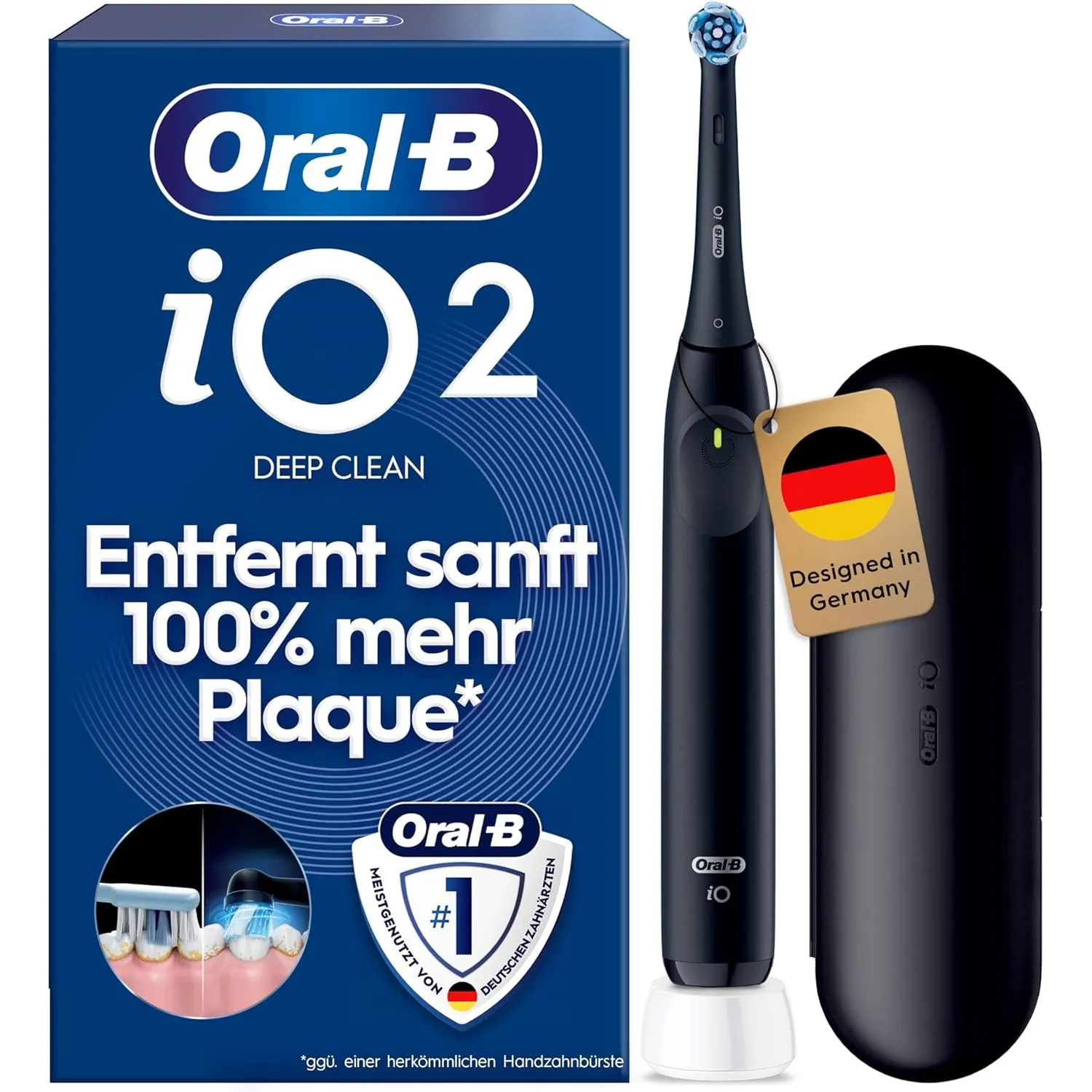 Oral-B iO Series 2 Elektrische Zahnbürste/Electric Toothbrush, 1 Aufsteckbürste, 3 Putzmodi für Zahnpflege, Magnet-Tech…