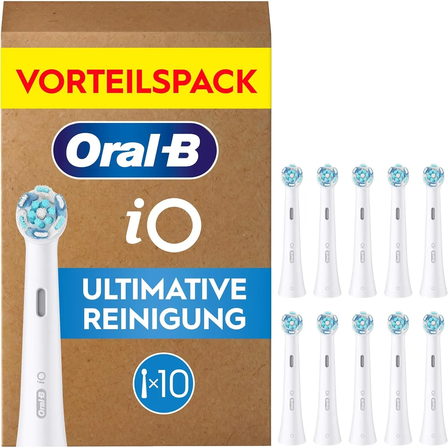Oral-B iO Aufsteckbürsten Ultimative Reinigung, Weiß, 10 Stück