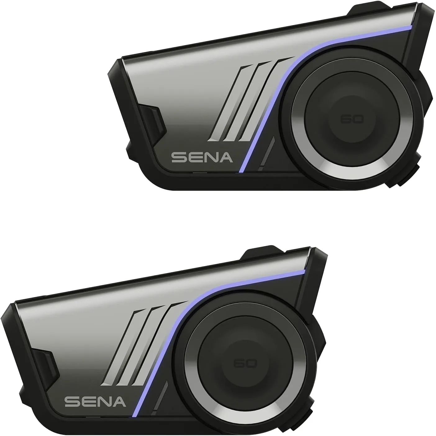 Sena 60S Motorrad-Kommunikationssystem Mesh 3.0, Wave, Bluetooth Intercom, IPX7 wasserdicht, 24 Std. Akku, 2 km Reichwe…