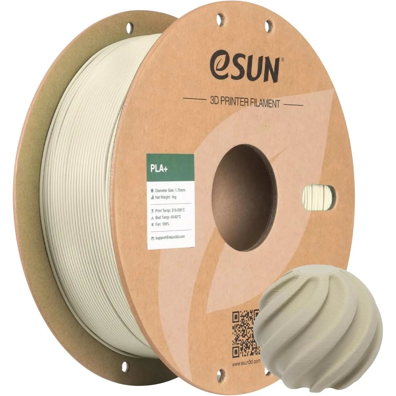 eSUN PLA+ Filament 1.75mm, Helles Khaki, 1KG