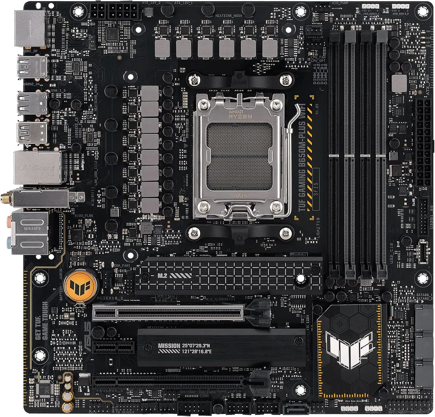 ASUS TUF Gaming B850M-PLUS WiFi Mainboard Sockel AMD AM5 (AMD B850, mATX, DDR5 Speicher, PCIe 5.0, 2X PCIe 4.0 M.2, WiF…