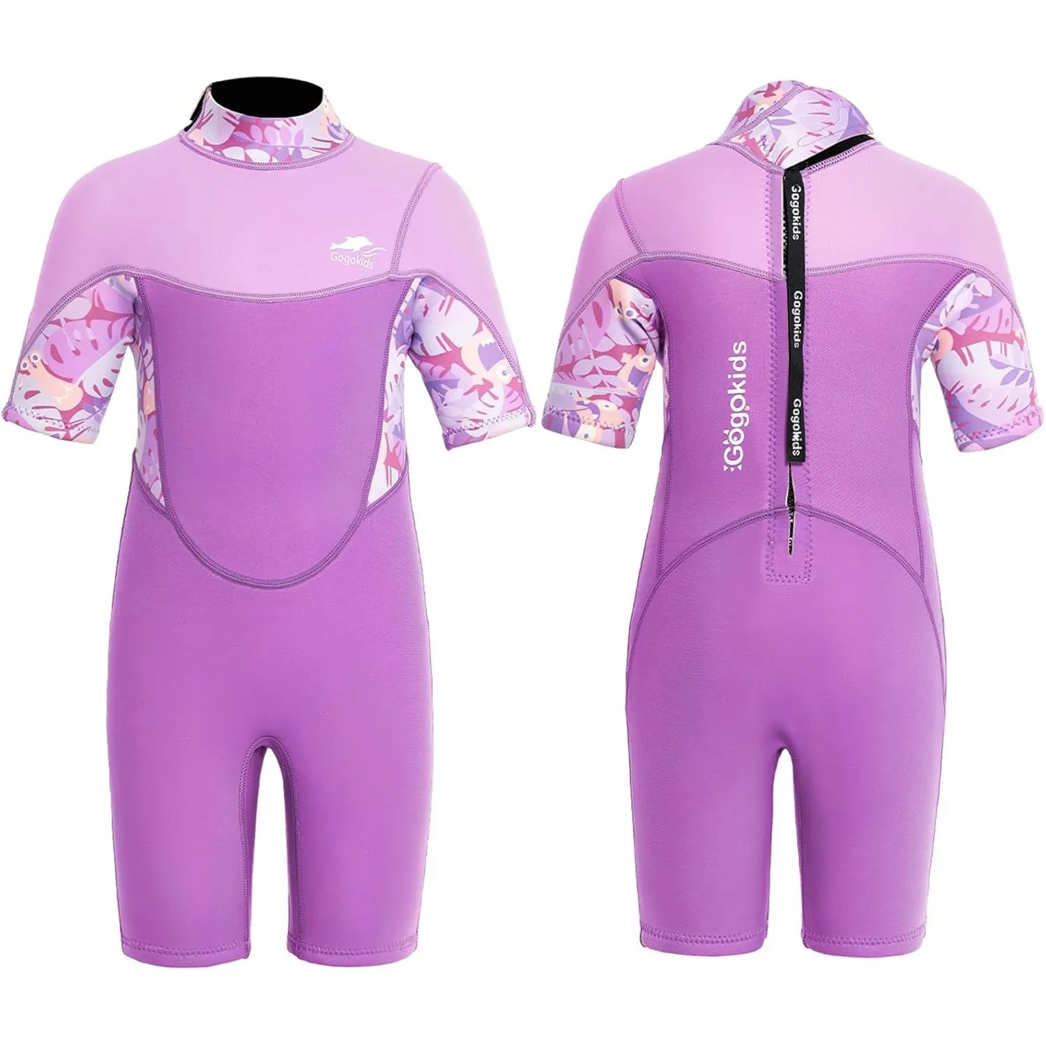 Gogokids Kinder Neoprenanzug Shorty 2,5mm Wetsuit für Jungen & Mädchen | UV-Schutz 50+ Einteiler mit Rückenreißverschlu…