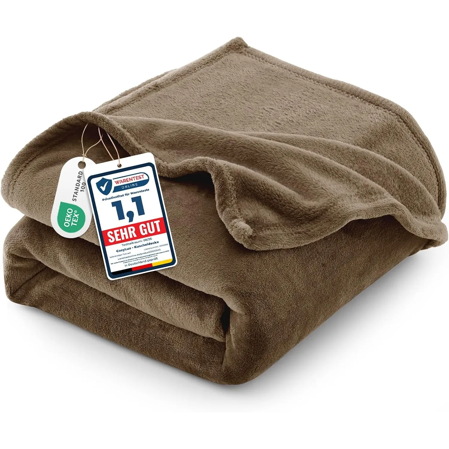 CozyLux Kuscheldecke Flauschig Decke 150x200 cm Camel