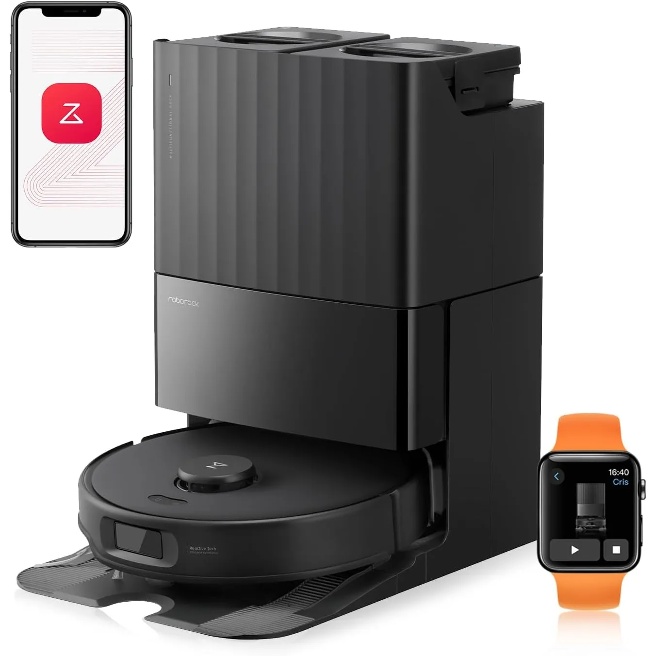 roborock Qrevo Edge S5A Saugroboter mit Wischfunktion,Dual Anti-Tangle-System,18.500Pa,FlexiArm Design Kantenreinigung,…