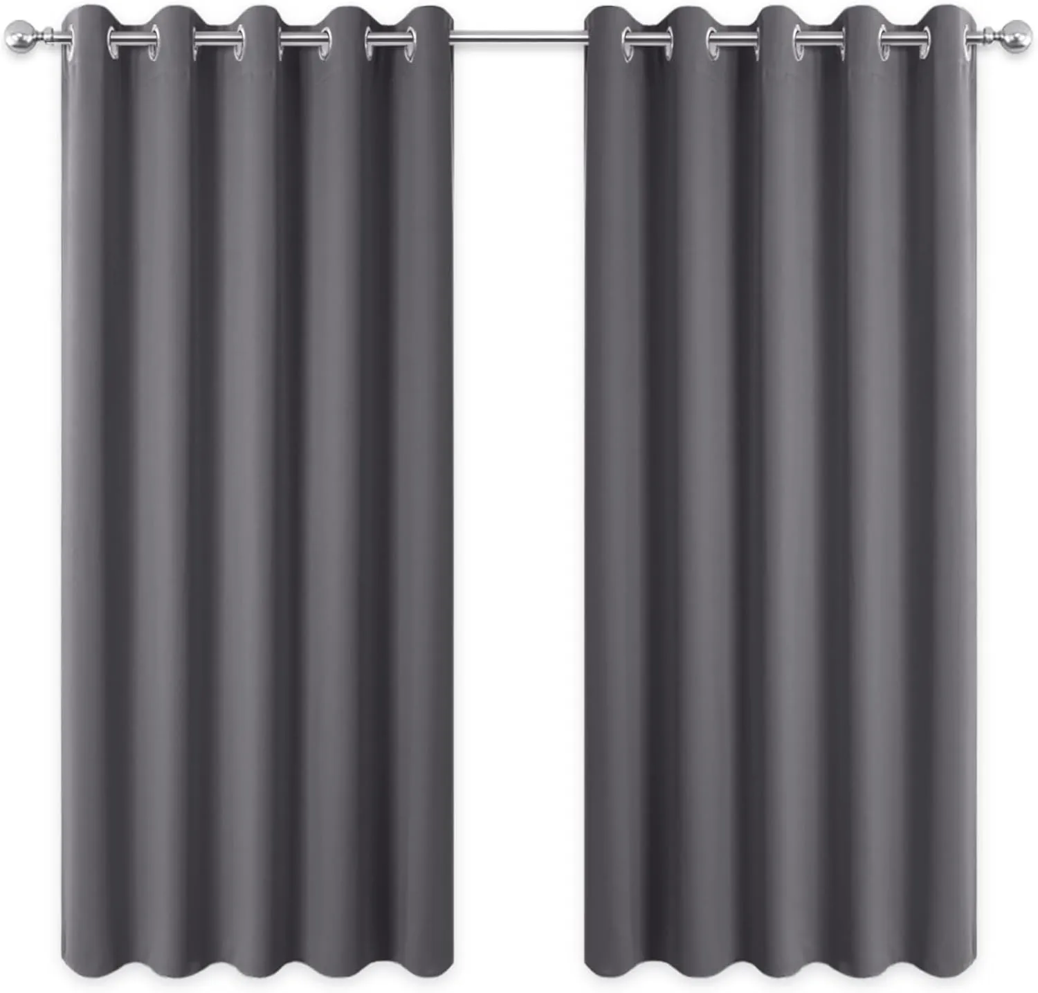 PONY DANCE Verdunkelungsvorhang Kurz Ösenschal 2er Set H 137 x B 167 cm Vorhänge für Küchenfenster Blickdichte Gardinen…