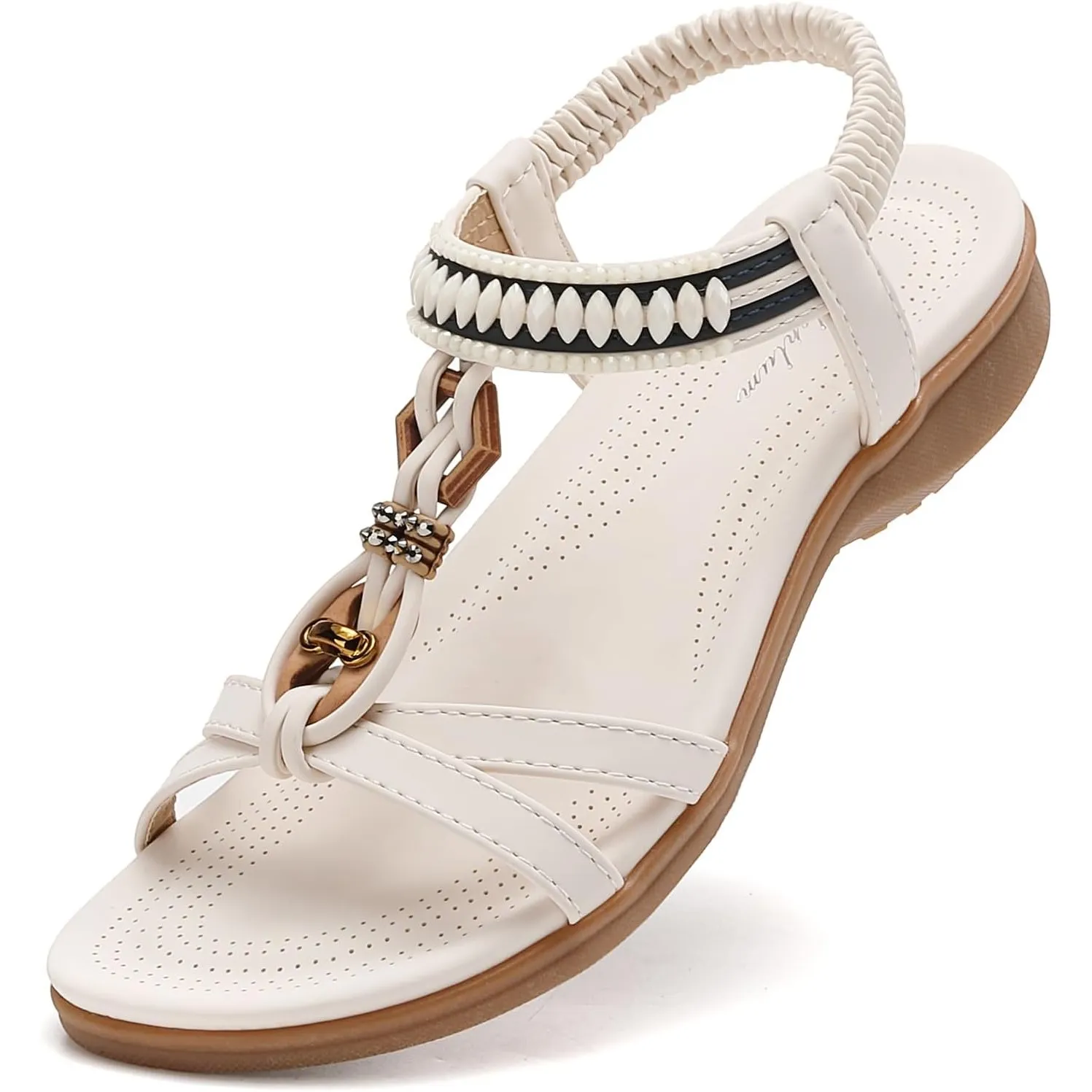 Sandalen Damen Sommer Flache Sandaletten Elegant Sandals Strand Schuhe
