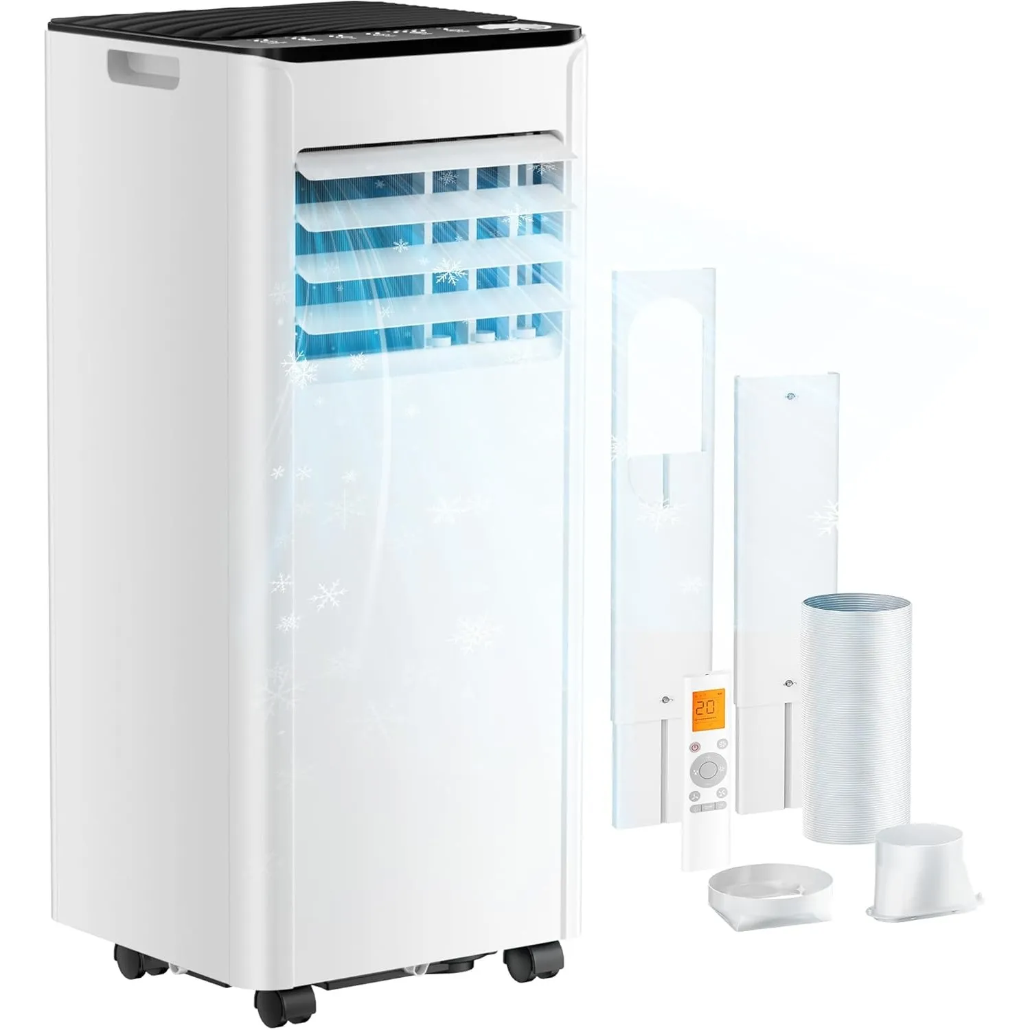 Klimaanlage Mobil - Klimagerät mit Abluftschlauch 7000 BTU | 4-in-1 Mobiles Klimagerät | Leiser Betrieb | Digitaldispla…