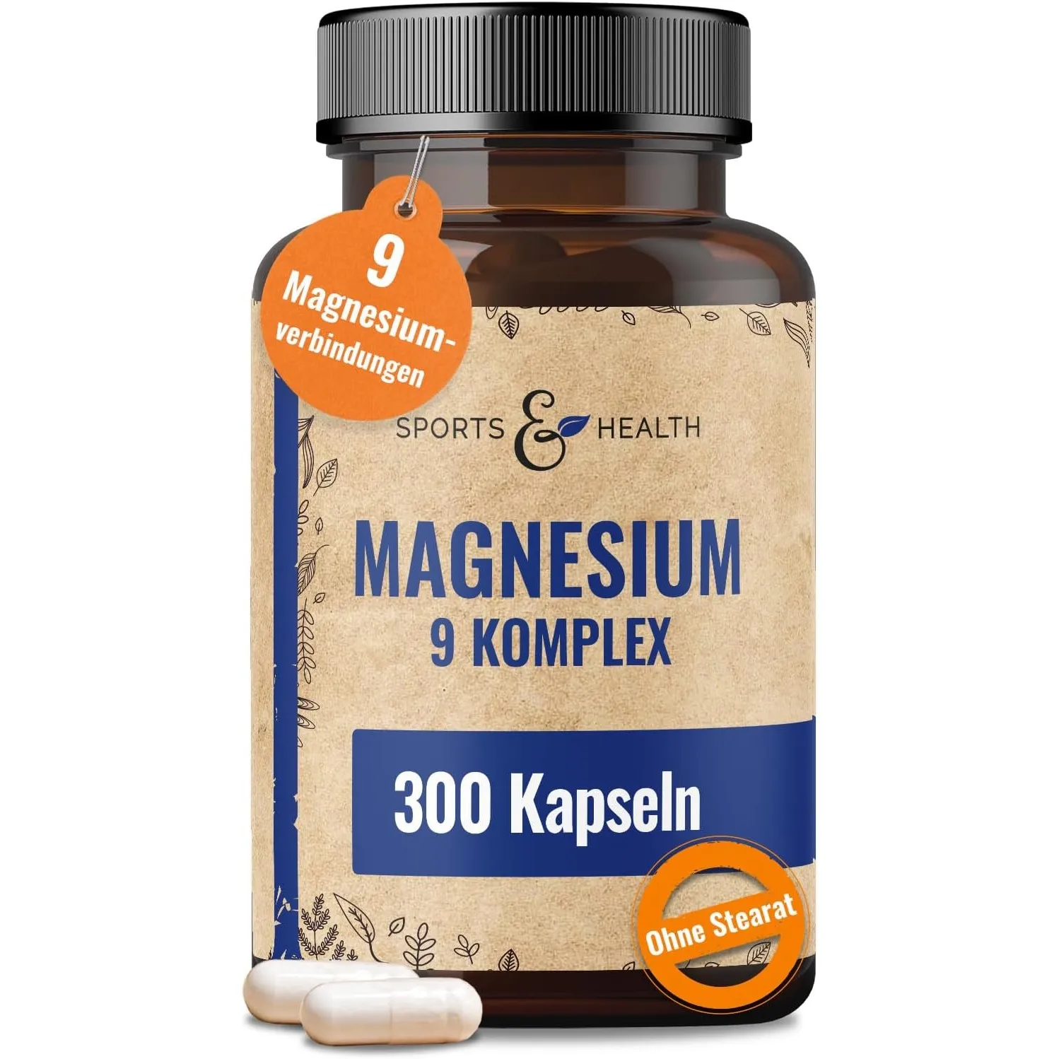 Magnesium Komplex Kapseln 400 mg - 300 Stück 9 Magnesium-Verbindungen
