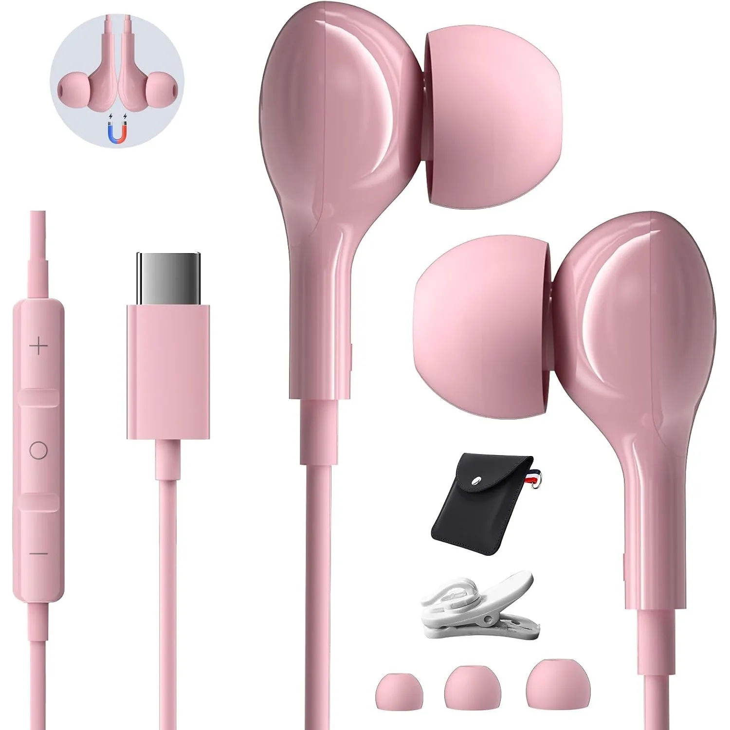 USB C Kopfhörer für iPhone 15 16 17 Pro Max Air Stereo USBC Headset In-Ear Kopfhörer mit Kabel USB C für Samsung Galaxy…