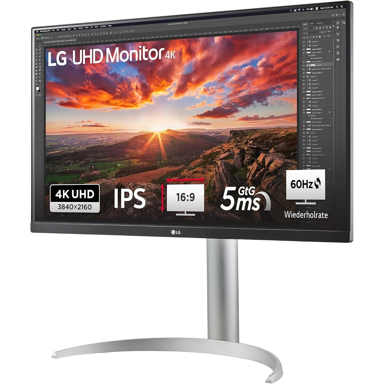 LG 27UP650K-W.AEU (27 Zoll) 4K UHD IPS Monitor, DisplayHDR™ 400, 95% DCI-P3, 2X HDMI 2.0, Weiß