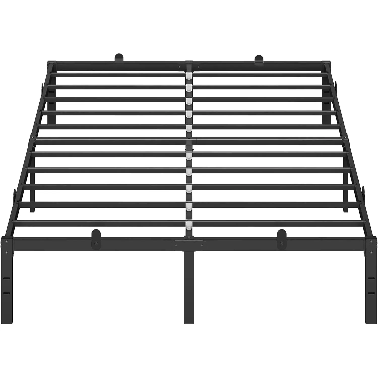 VASAGLE Doppelbettgestell, Bett, 140 x 200 cm, Metallbett, Bettrahmen, Unterbettaufbewahrung, modern, Gästebett, einfac…