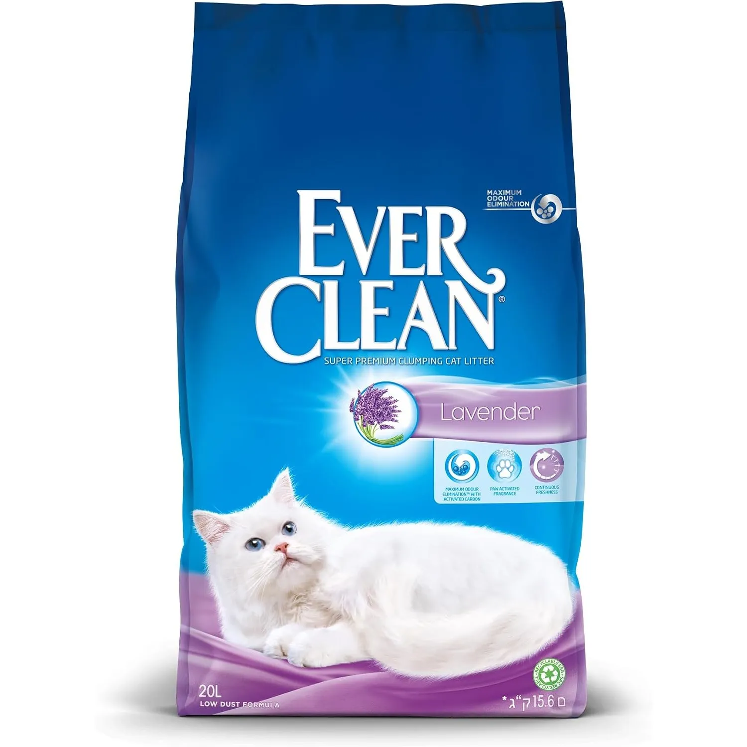 Ever Clean Extra Hygiene Lavendelduft, (früher: Lavender), 20 l Klumpstreu für Katzen