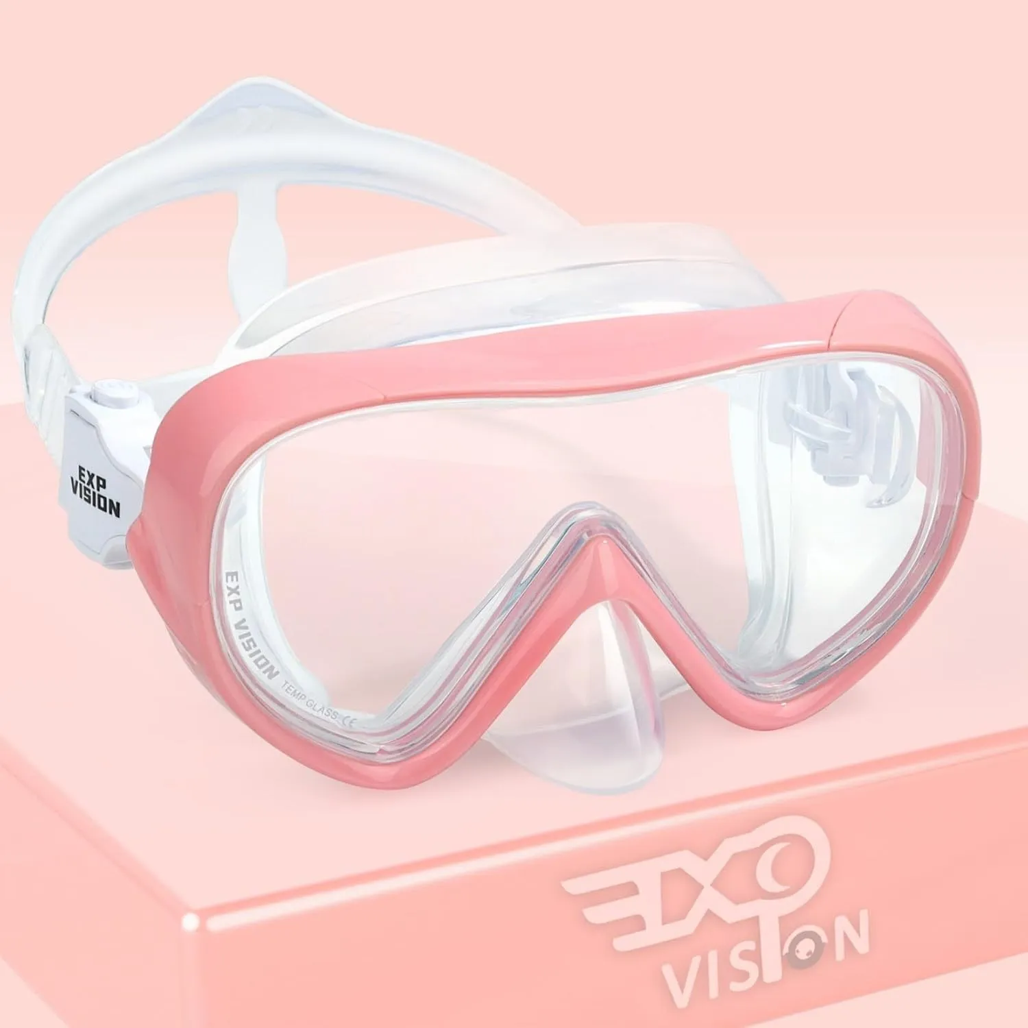 Kinder Taucherbrille 180° Panorama Kind Schnorchelmaske, Anti Nebel Tauchmaske gehärtetes Glas Schwimmmaske Junge Silik…