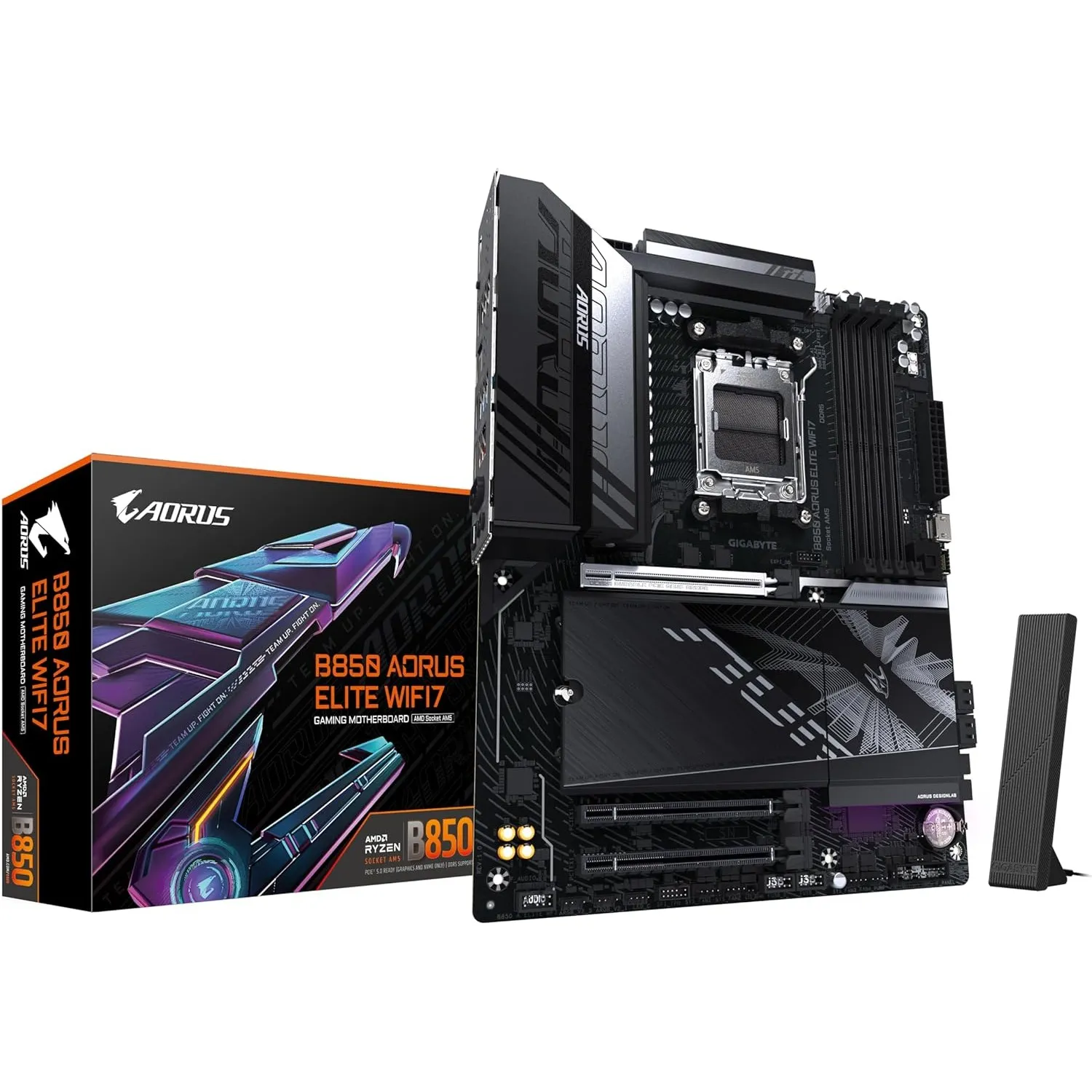 GIGABYTE B850 AORUS Elite WIFI7 Motherboard - AMD Ryzen 9000 Serie CPUs, 14+2+2 Phasen digitales VRM, bis zu 8200MHz DD…