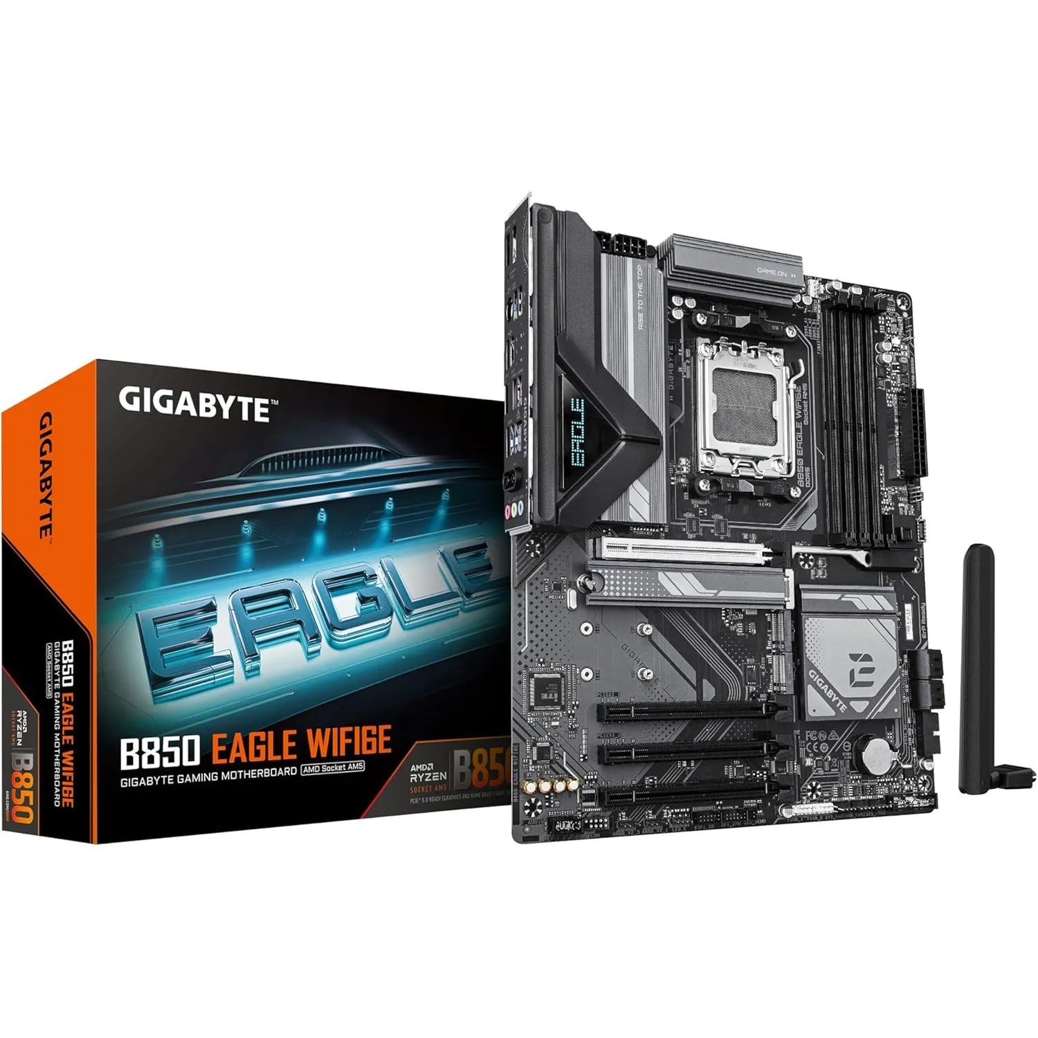 GIGABYTE B850 Eagle WIFI6E Motherboard - AMD Ryzen 9000 Serie CPUs, 8+2+2 Phasen digitales VRM, bis zu 8200MHz DDR5 (OC…