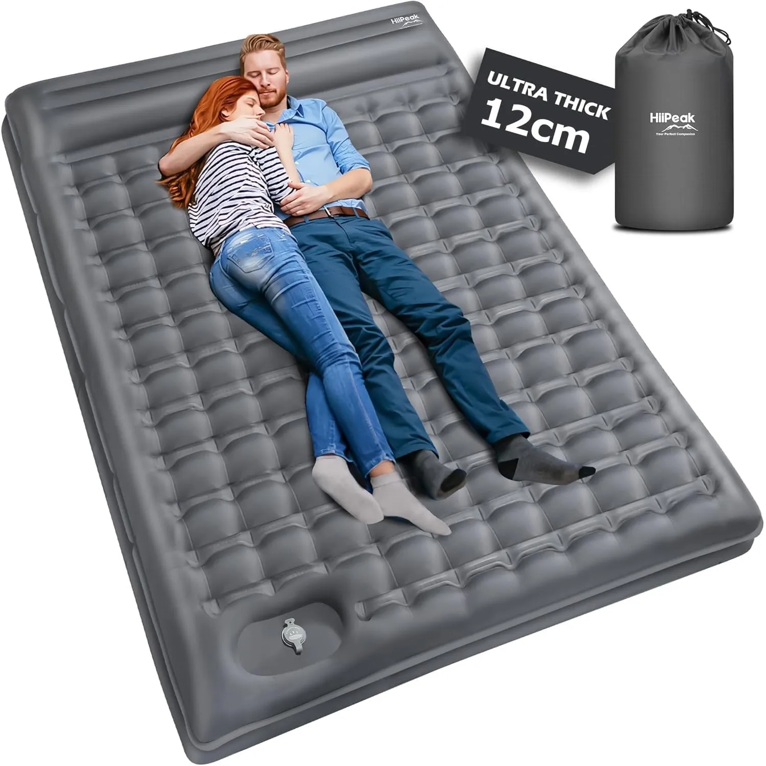 HiiPeak Isomatte Ultraleicht hoch Camping matratze mit integrierten kopfkissen Outdoor luftmatratze schlafmatte kleines…