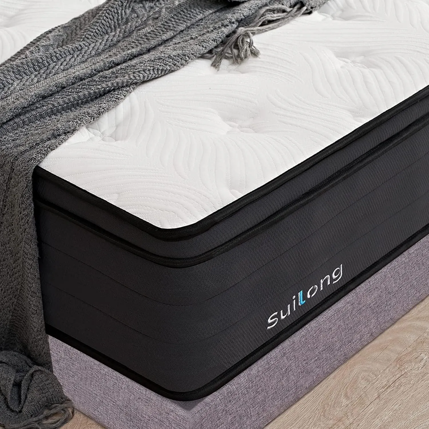 Suilong Luxus-Premium-Matratze 90x200x30cm Härte H3 H4, Produziert nach Deutschem Qualitätsstandard,1.000er 7-Zonen Ton…