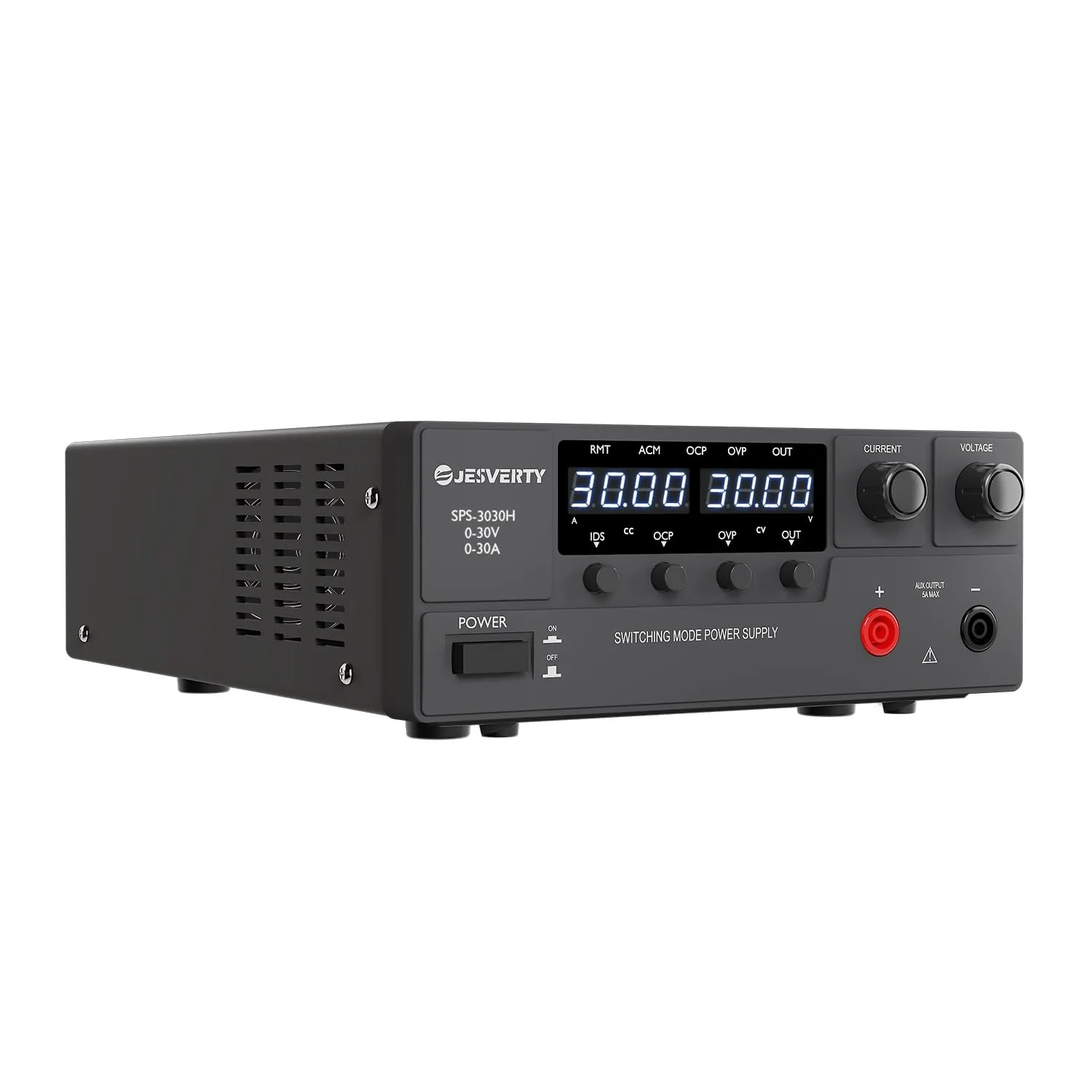 Labornetzteil, Jesverty DC-Netzteil Variabel, 0–30V 0–30A 900W Schaltnetzteil mit Encoder-Knopf, Ausgangs-EIN/Aus-Schal…