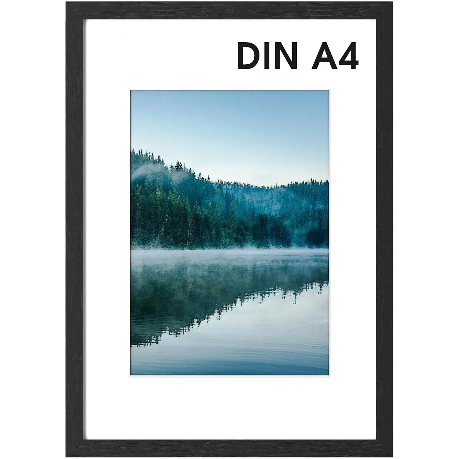 A4 Bilderrahmen Schwarz Bilderrahmen Holz rahmen 21x30cm Standing and Wall-mounting Capabilities Posterrahmen Für Fotos…
