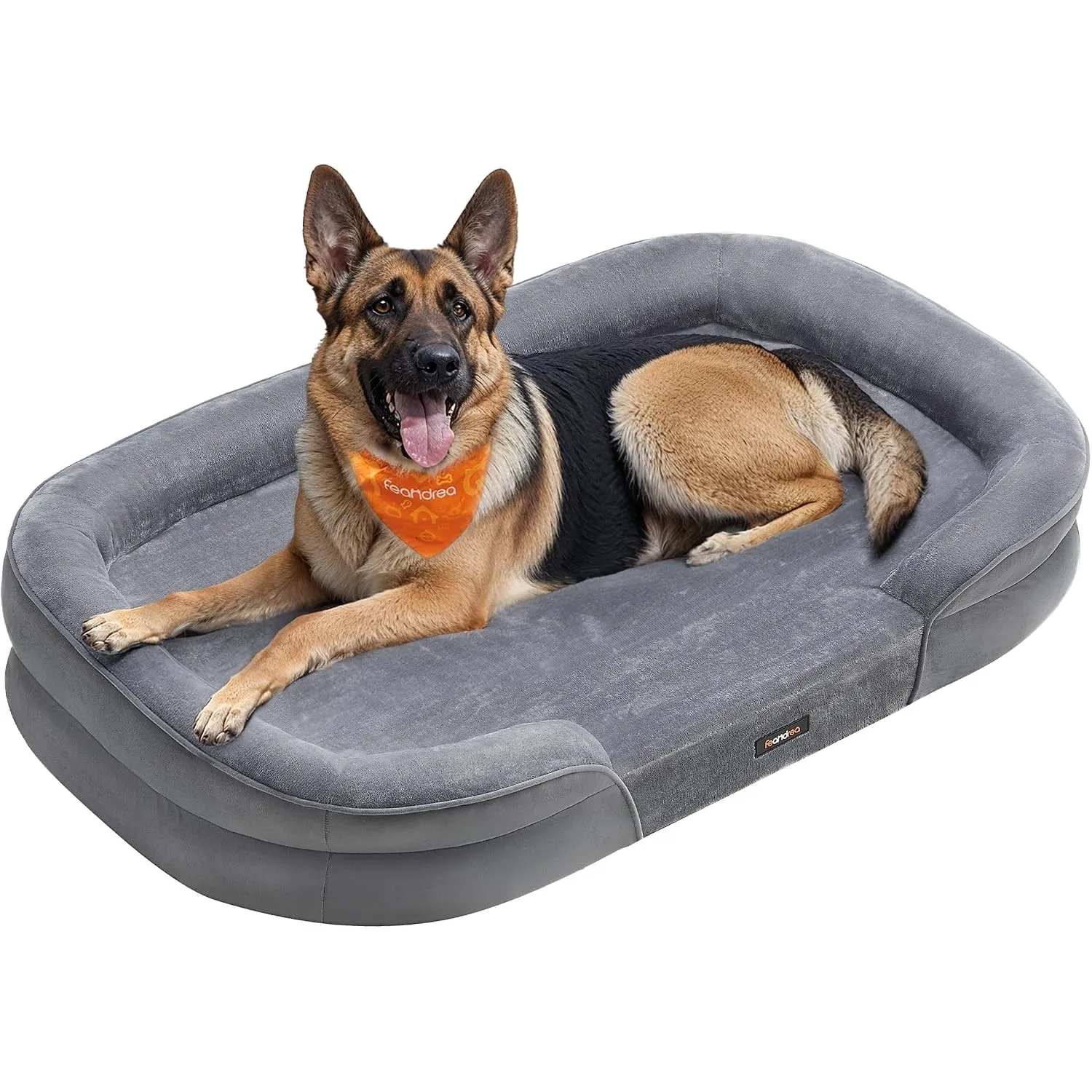 FEANDREA Hundebett, orthopädisch, für mittelgroße Hunde, 122 x 85 x 18 cm