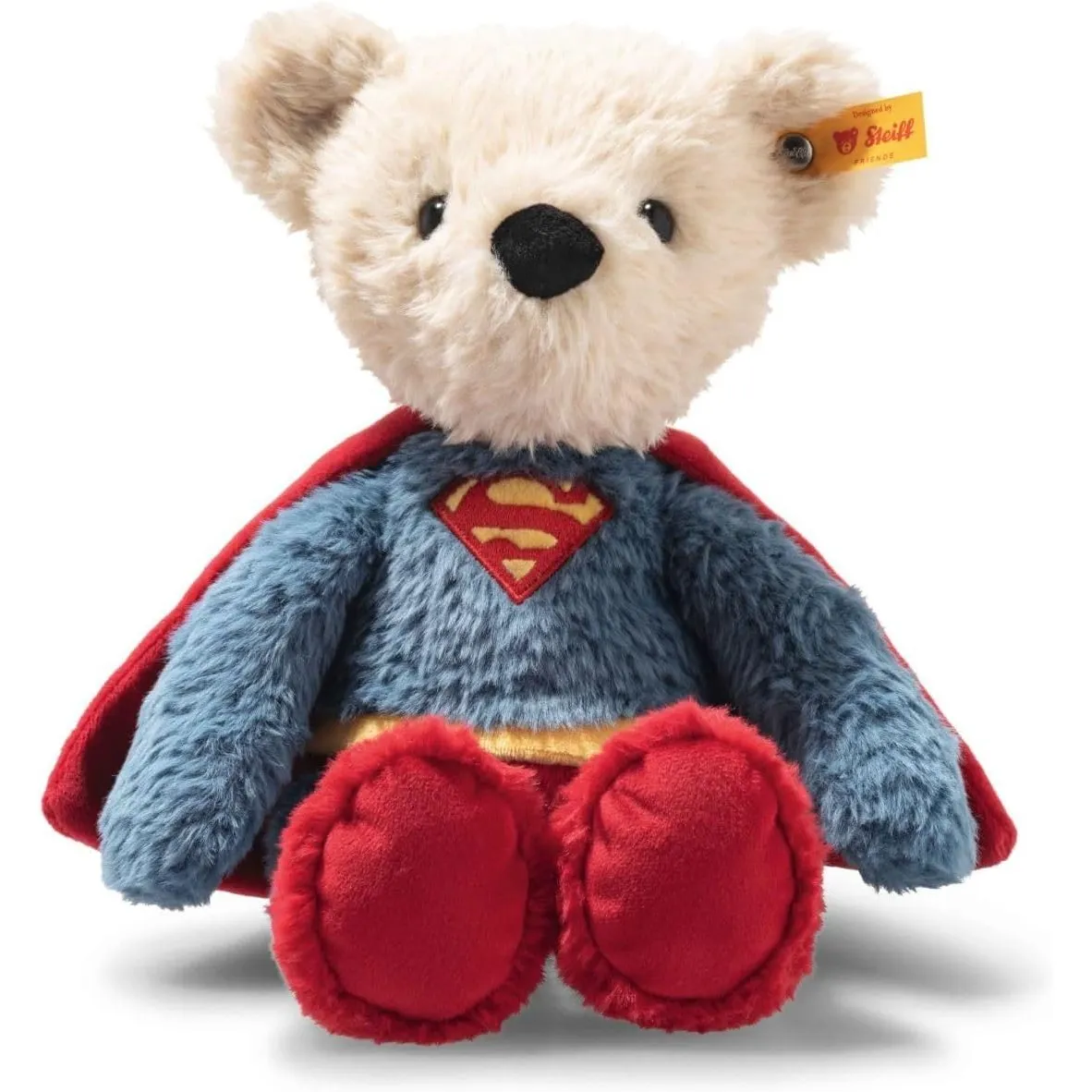 Steiff Teddybär Superman 29cm bunt, Kuscheltier Superheld, ideal für Kinder und Fans, Plüsch Bär im Superman Look, aus …