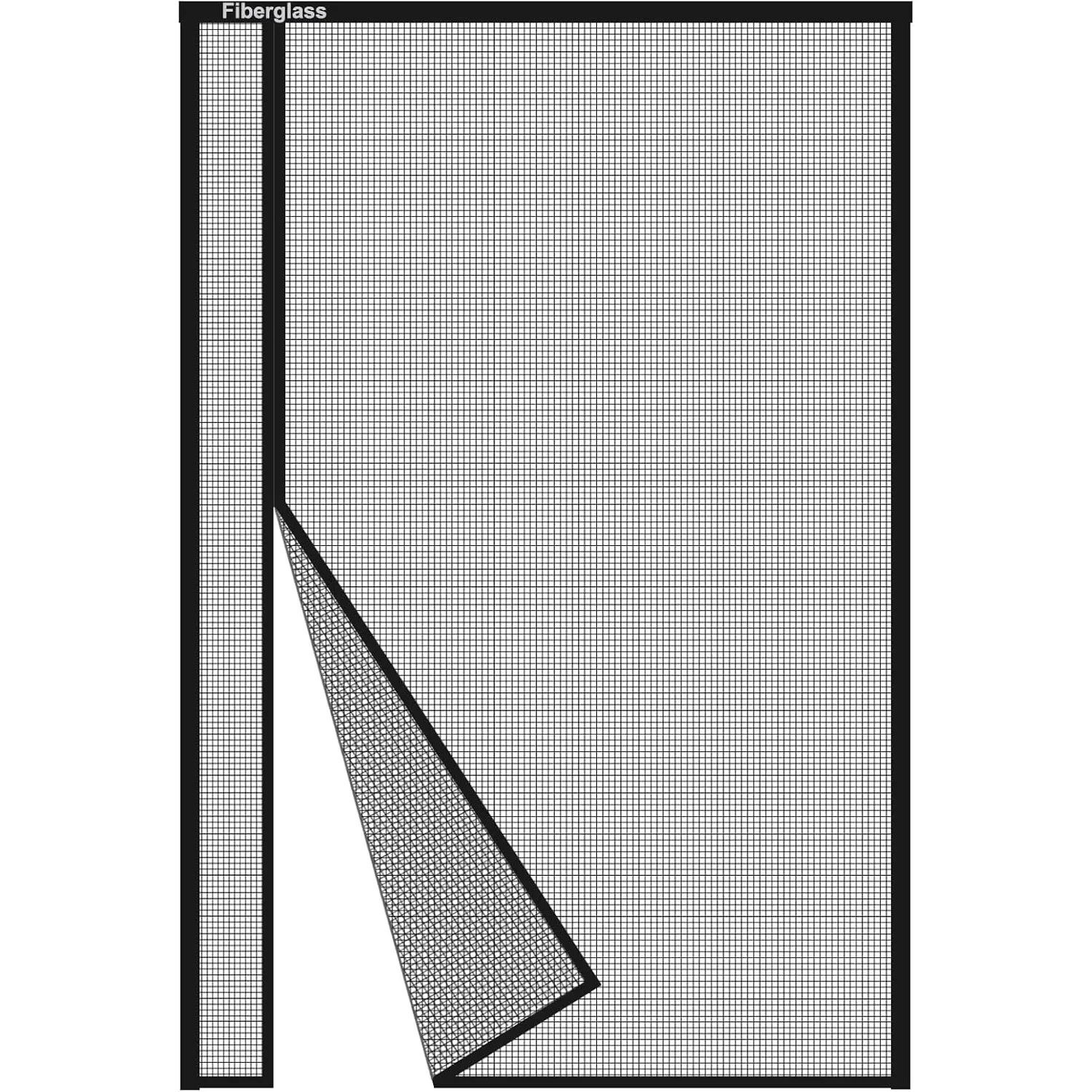 Risareyi Magnet Fliegengitter Tür 195x210cm, Seitliche Öffnung Fliegengitter Balkontür Ohne Bohren Insektenschutz Flieg…