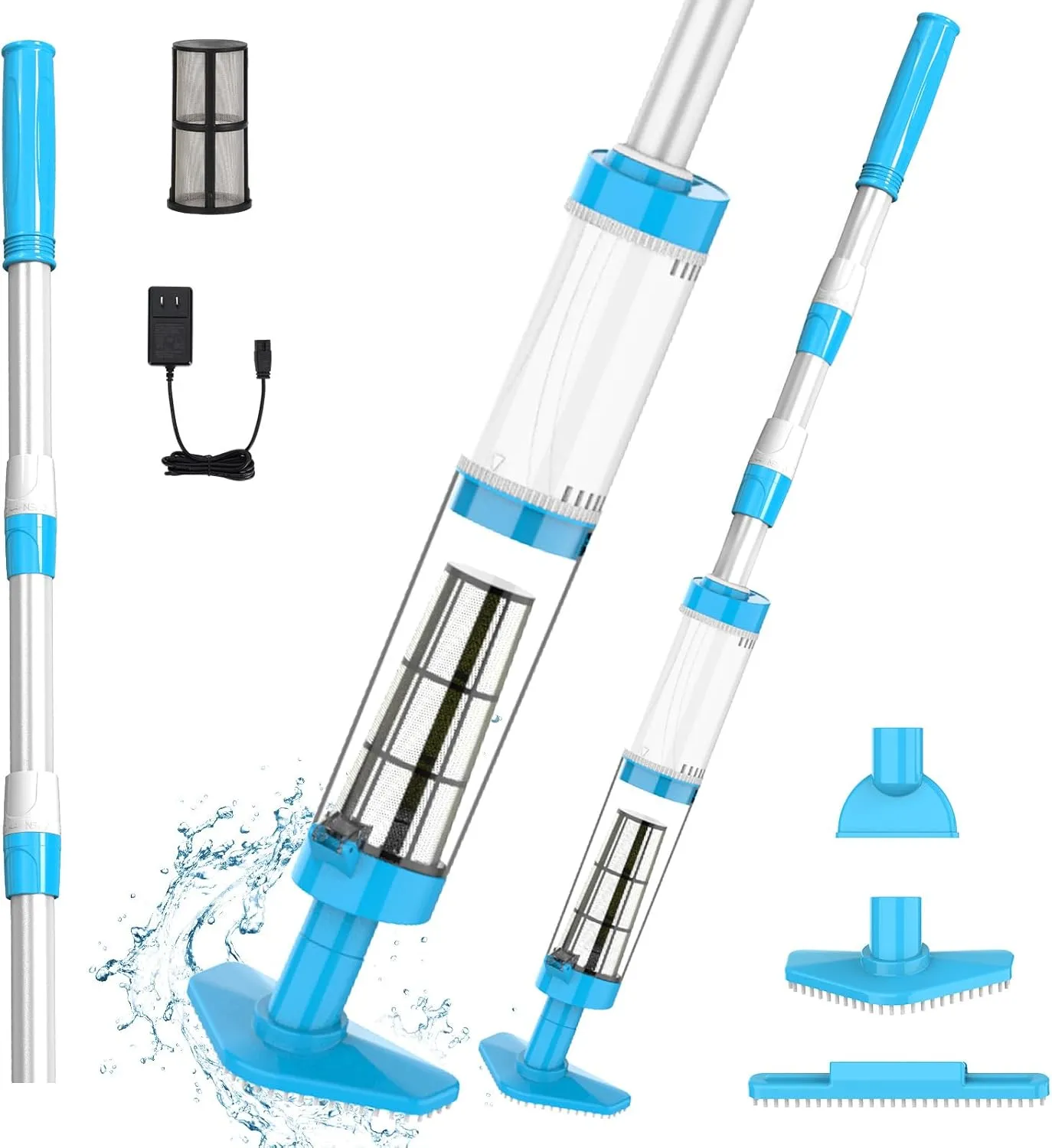 Pool Vacuum Cleaner with Battery, 3 in 1 Pool Handheld Vacuum Cleaner Floor Vacuum Cleaner, Wireless Pool Vacuum Cleane…
