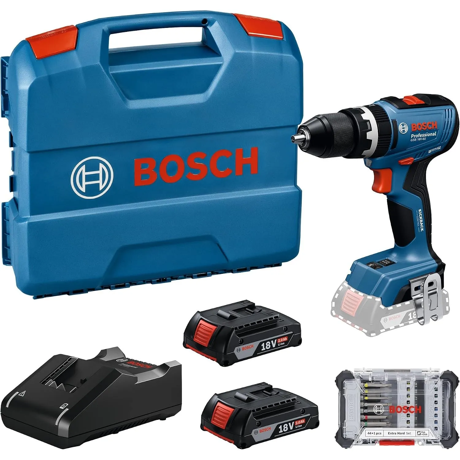 Bosch Professional 18V System Akku-Schlagbohrschrauber GSB 18V-65