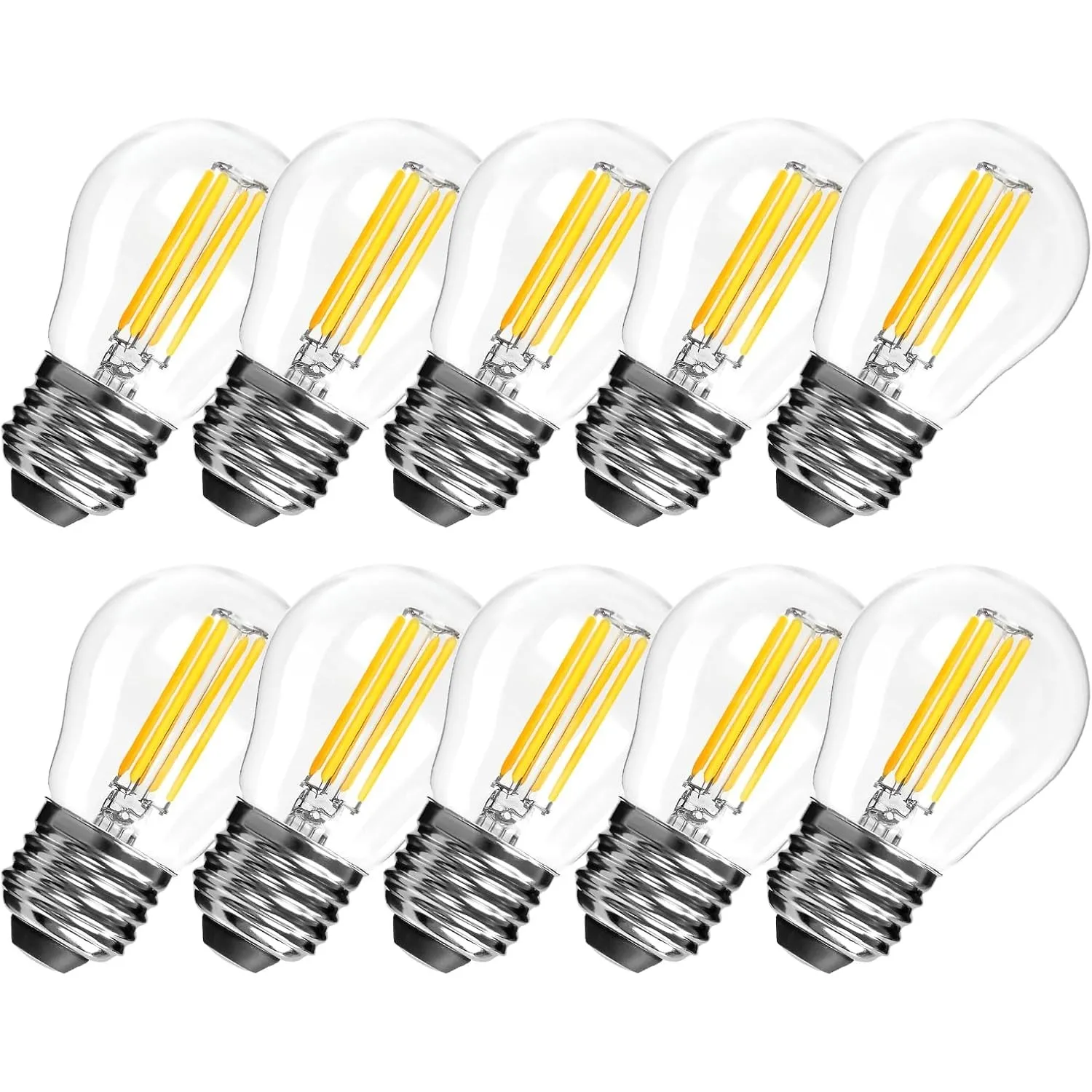 10 Stück E27 LED Glühbirne 6W G45 Dimmbar Birne Warmweiß 2700K