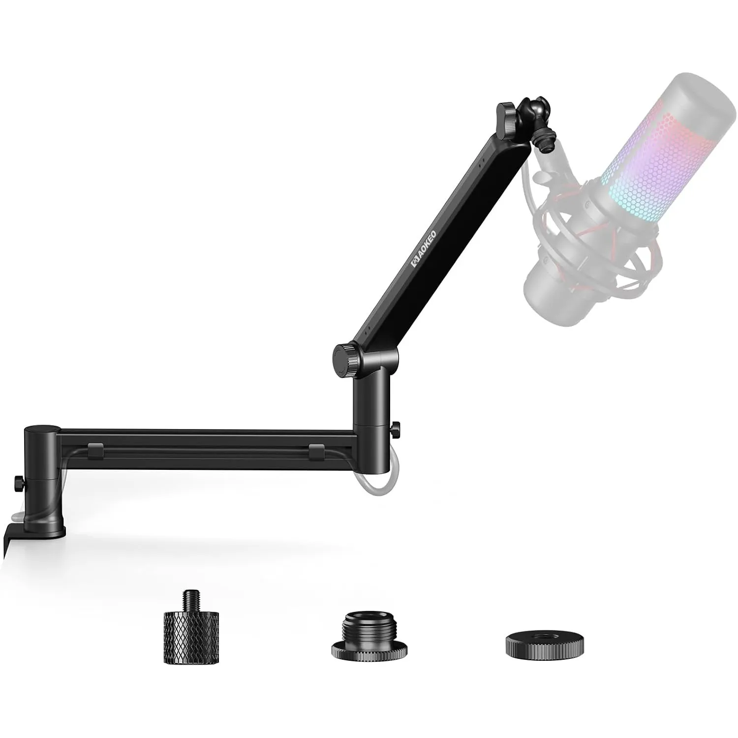 Mikrofon Arm,Aokeo AK-58 Niedriges Profil Mikrofon Ständer Arm für HyperX QuadCast,SoloCast,Elgato Wave,Shure SM7B,Blue…