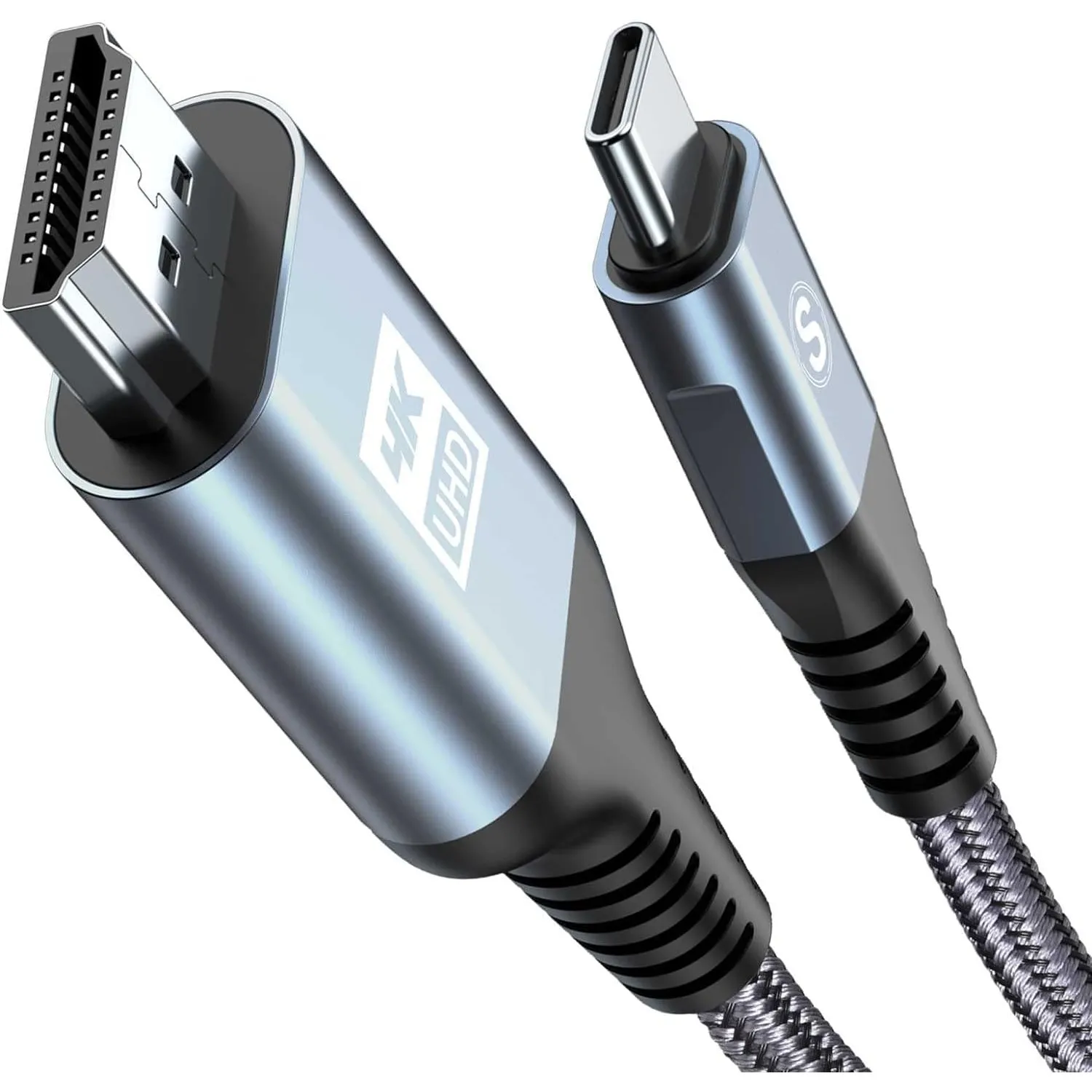 AviBrex USB C auf HDMI Kabel 4K 2M,USB Typ C zu HDMI 4K UHD Kabel Geflochten(Thunderbolt 5/4/3 Adapter Kompatibel) mit …