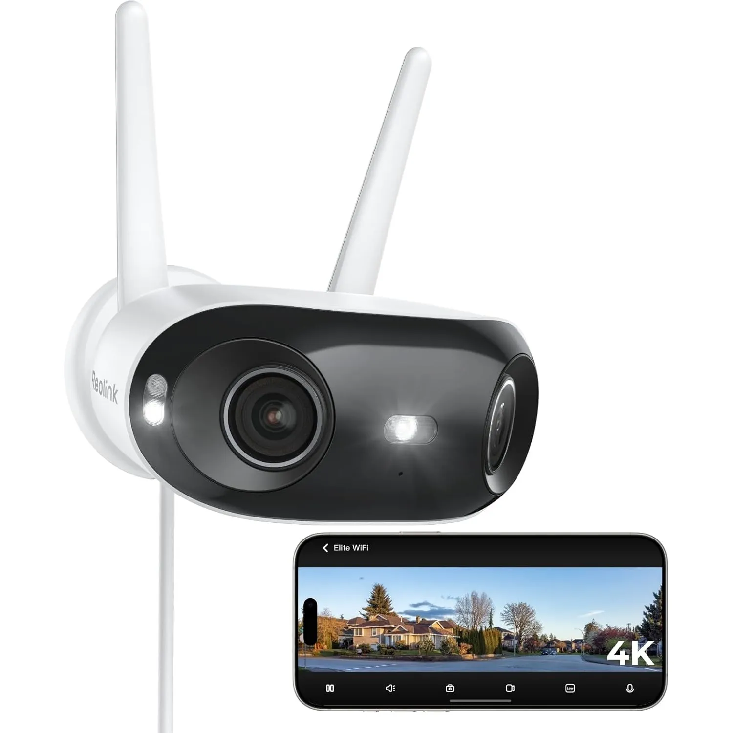 Reolink 4K 8MP Wi-Fi 6 Überwachungskamera Aussen mit 180° Panoramablick