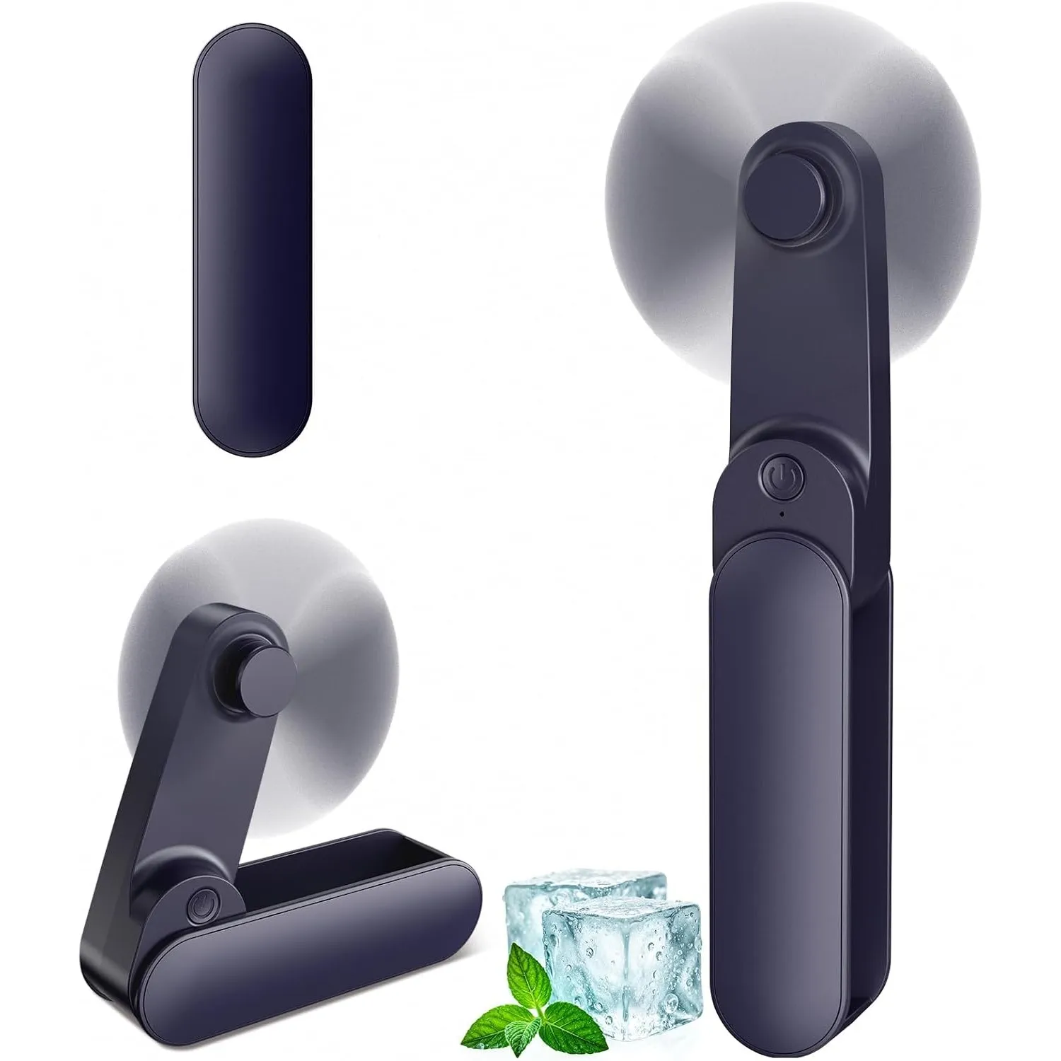 Handventilator Mini, 3 Stufen und 9 Stunden USB Ventilator mit Akku Aufladbar, Leise und Leistungsstark, Faltbarer Tisc…