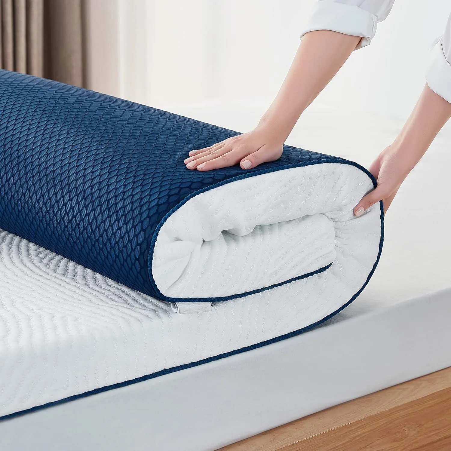 LINSY HOME Matratzentopper Gel Topper 90x200cm,7,5cm Höhe Topper aus Gel Memory Foam, H2/H3 Härte Gel Matratzentopper, …