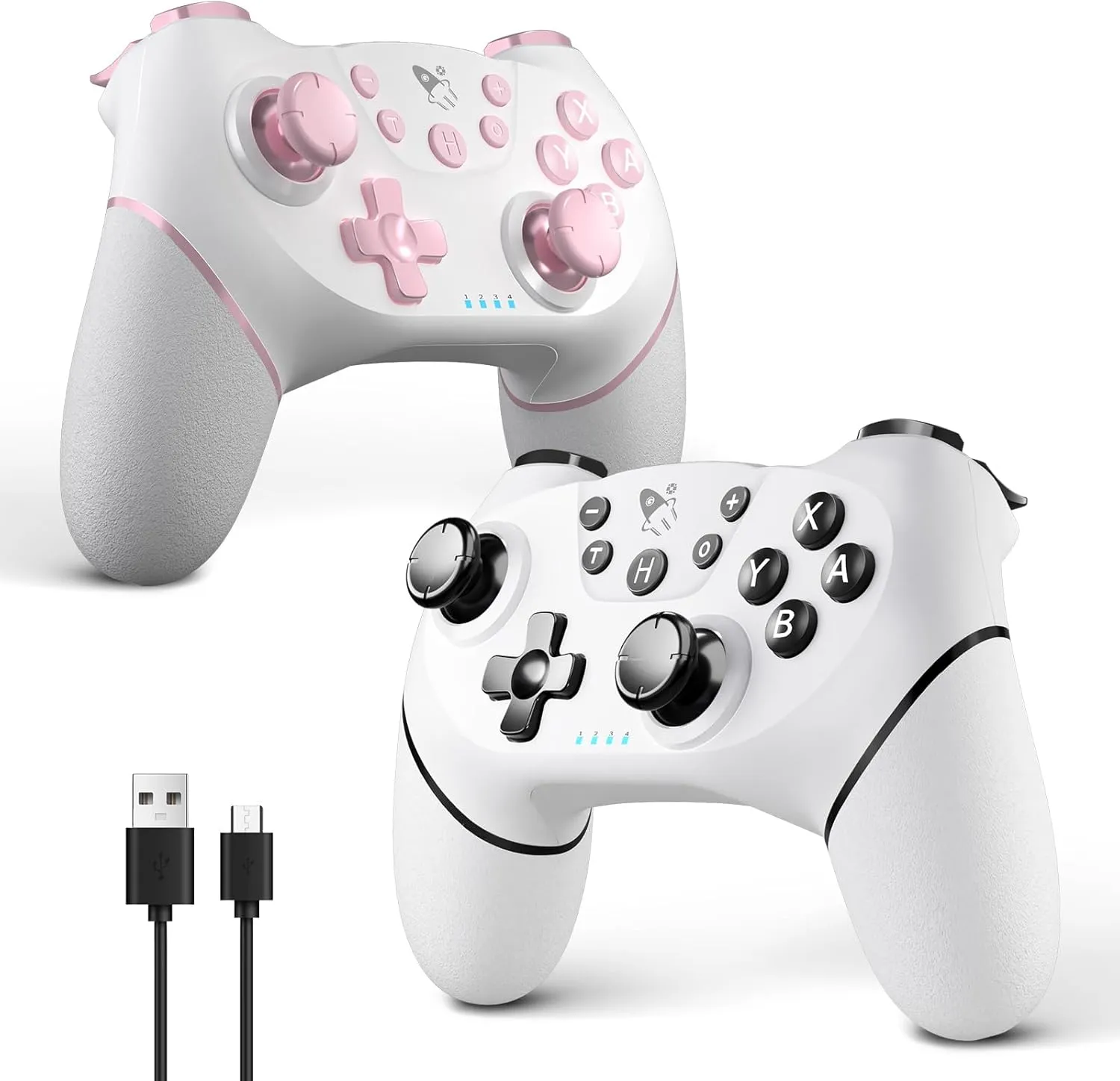 AceGamer 2pcs Wireless Controller für Switch/Switch 2/Lite/OLED, Controller für Switch Pro mit Weckfunktion mit einer T…