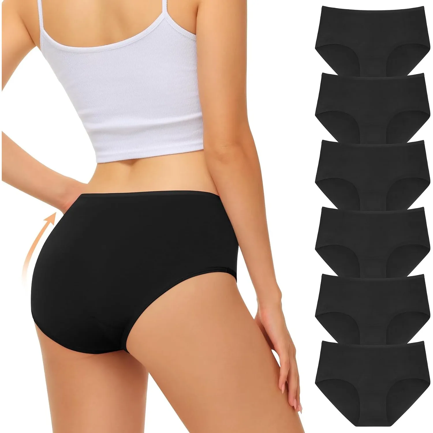 FALARY Unterhosen Damen Baumwolle Atmungsaktiv 6er Pack Unterwäsche XS-3XL