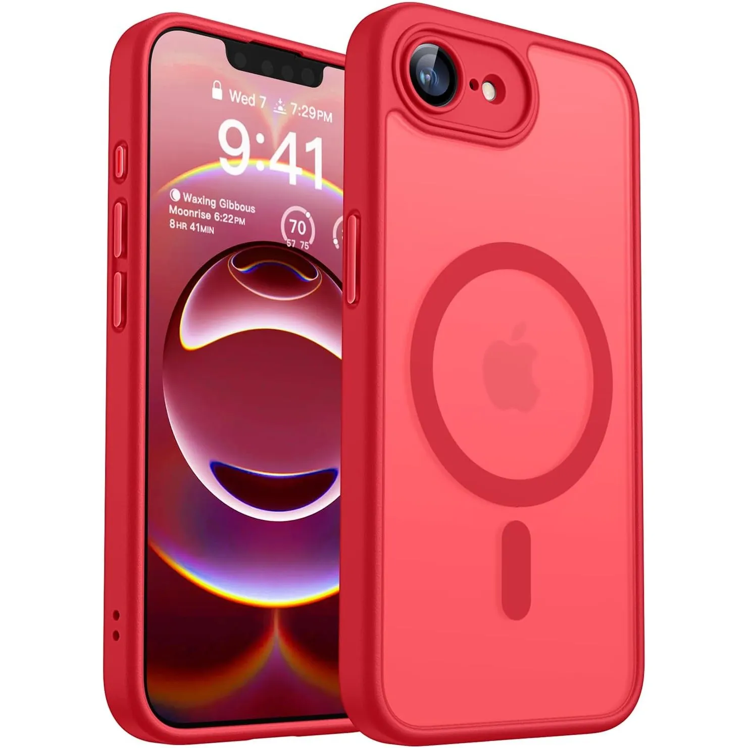 CANSHN für iPhone 17e / 16e Hülle mit Kameraschutz, Rot