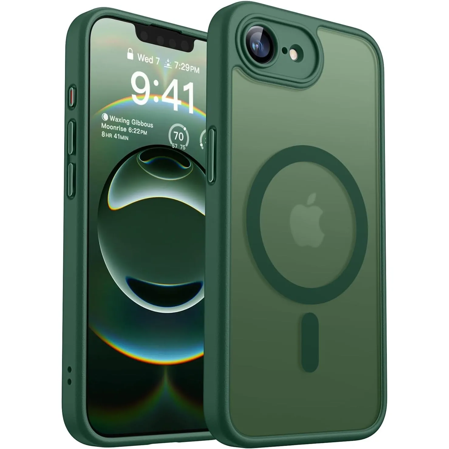 CANSHN für iPhone 17e / 16e Hülle mit Kameraschutz, Dunkelgrün