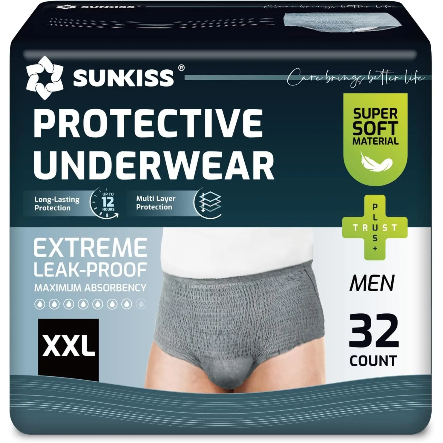 SUNKISS Inkontinenz Pants Männer, Tagsüber Einweg Erwachsenen Windelhosen, Herren Windeln mit Maximaler Saugfähigkeit, …