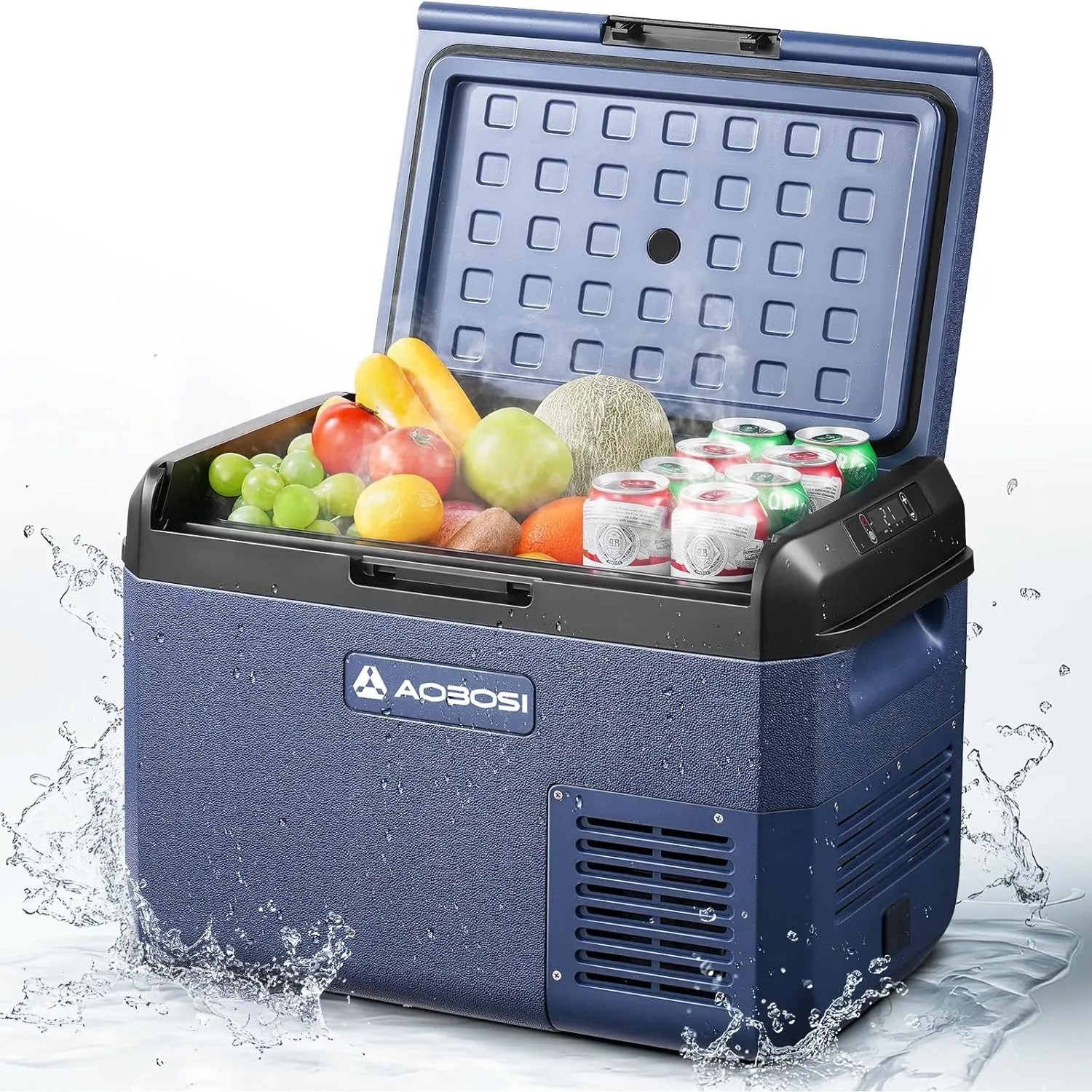 AAOBOSI Kompressor Kühlbox 25L, Tragbare Elektrische Kühlbox 12V/230V, IPX4 Wasserdicht, -20°C bis 20°C – Ideal für Aut…