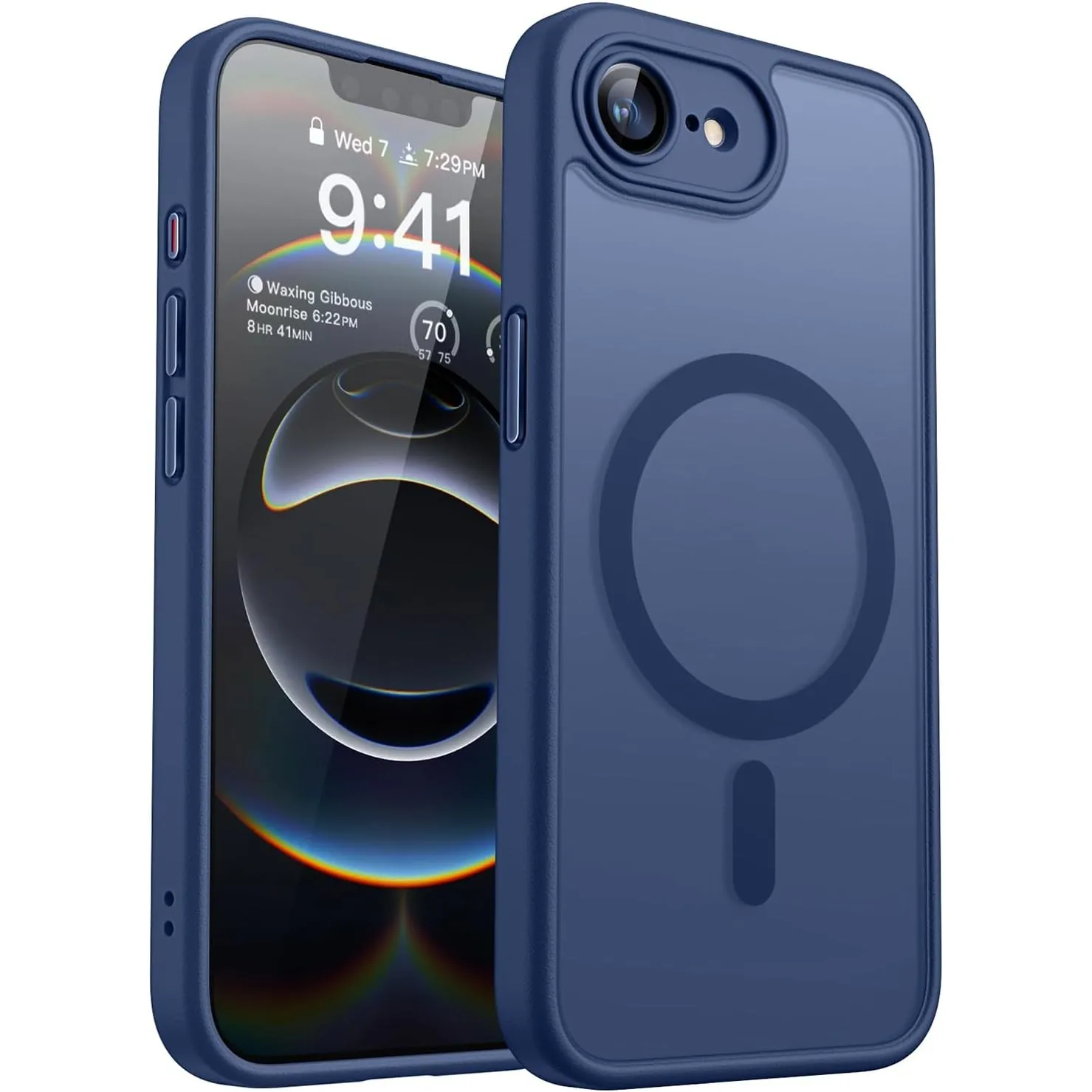 CANSHN für iPhone 17e / 16e Hülle mit Kameraschutz, Dunkelblau