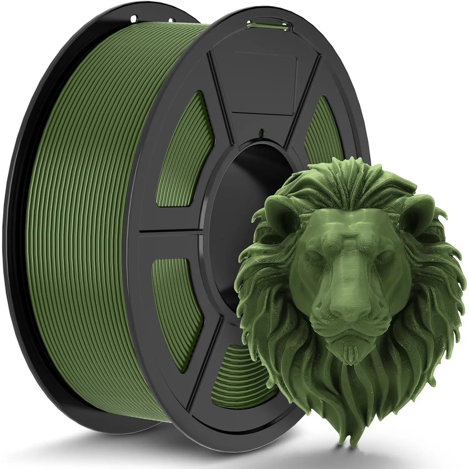 TECBEARS PLA Filament 1.75mm Olivgrün, 1kg 3D Drucker Filament PLA, Filament 3d Druckmaterialien, Vakuumverpackung, Maß…