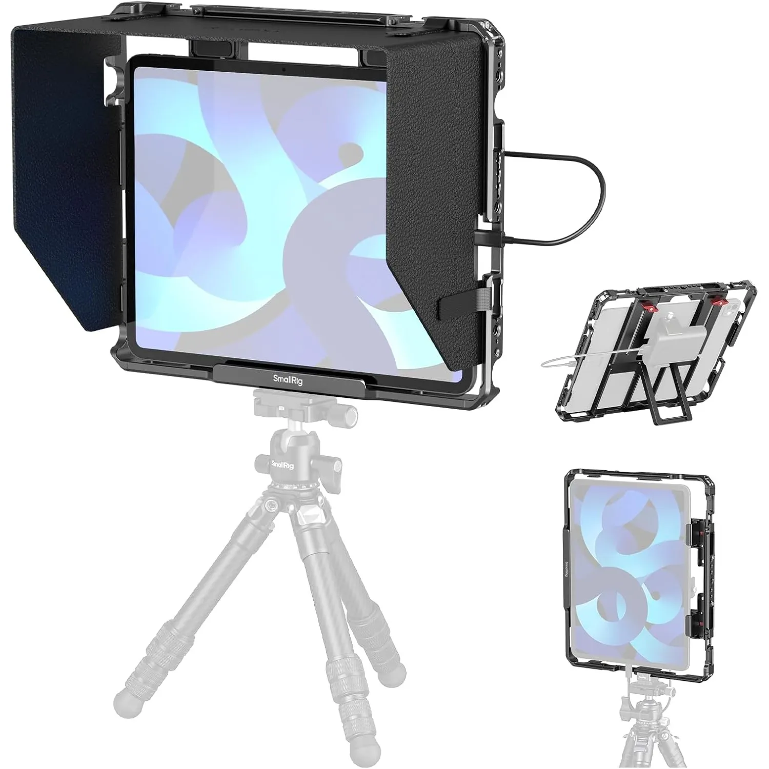 SMALLRIG Universal-Metallkäfig für iPad, Stativadapter-Monitor für iPad, passend für ipad Pro 12.9, Air, Mini und mehr,…