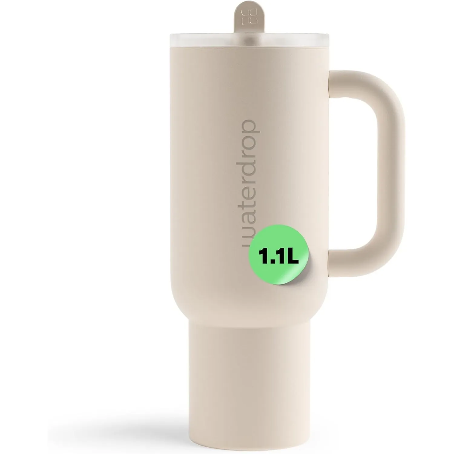 waterdrop® Thermobecher mit Strohhalm 1,1L – Auslaufsichere, robuste Trinkflasche mit aufklappbarem Trinkhalm, Hält 12h…